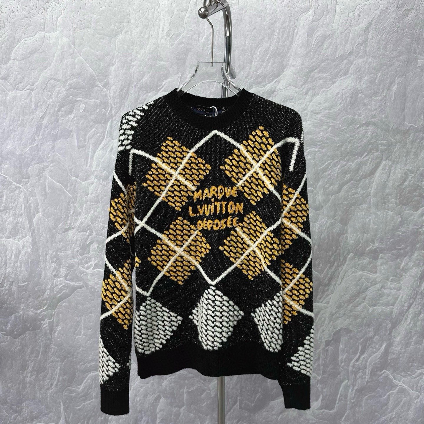 Louis Vuitton SS25 Monogram Argyle Wool Sweater