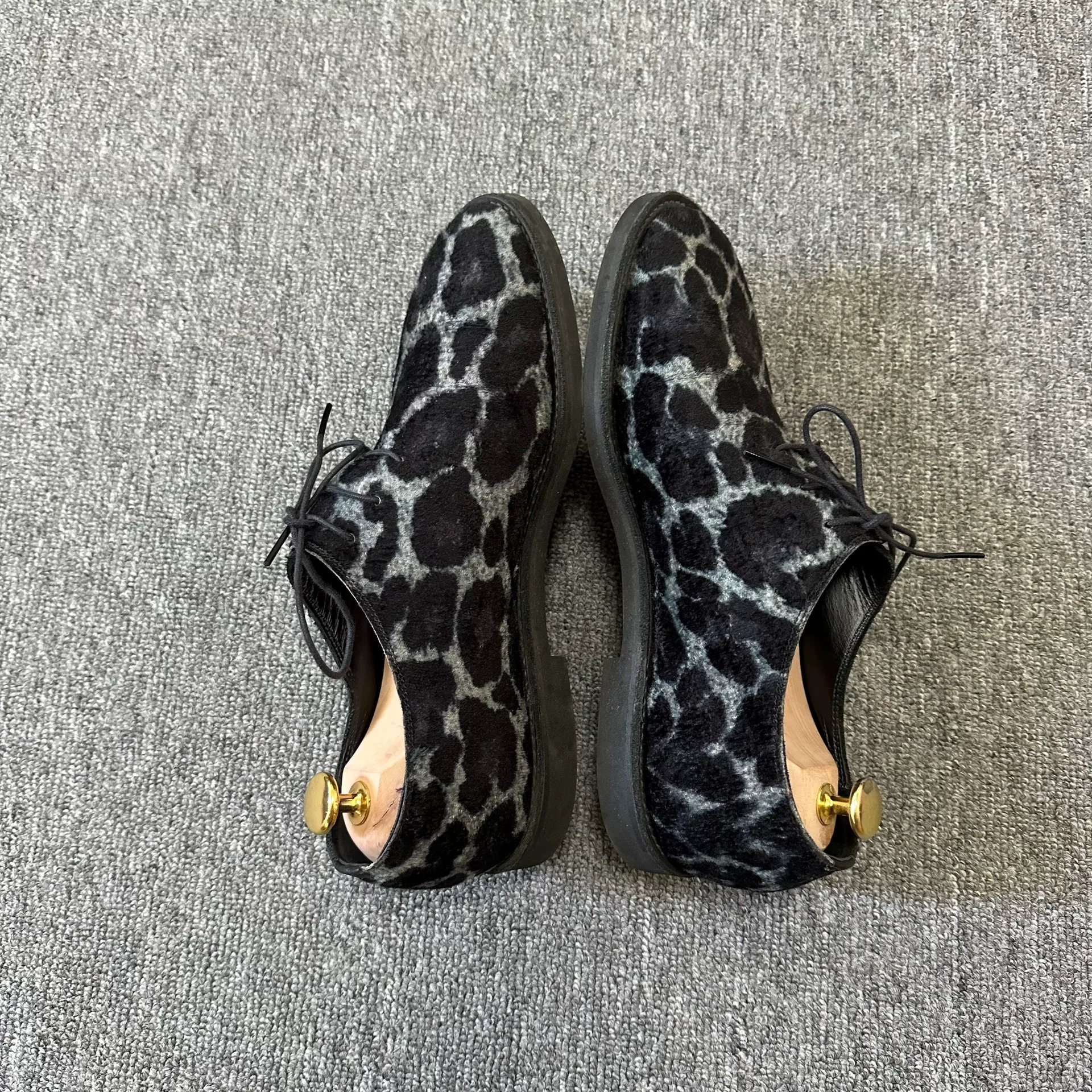 Yohji Yamamoto 19ss Leopard Suede Shoes — back