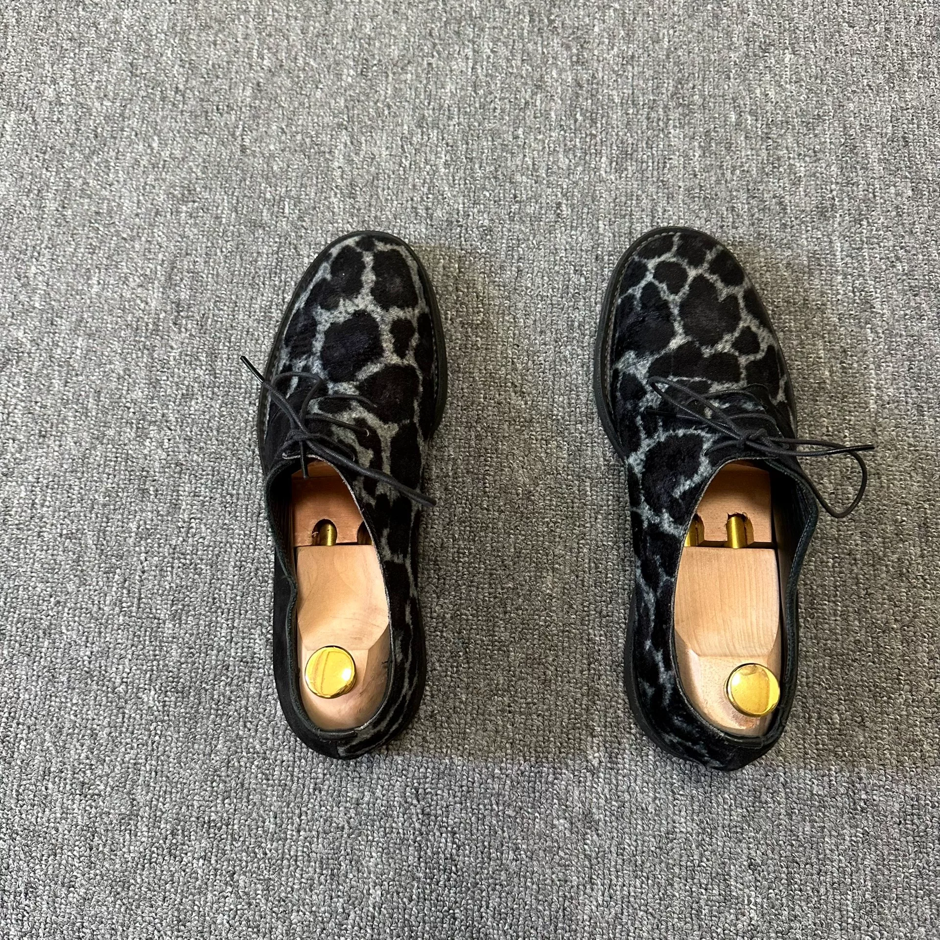 Yohji Yamamoto 19ss Leopard Suede Shoes — front