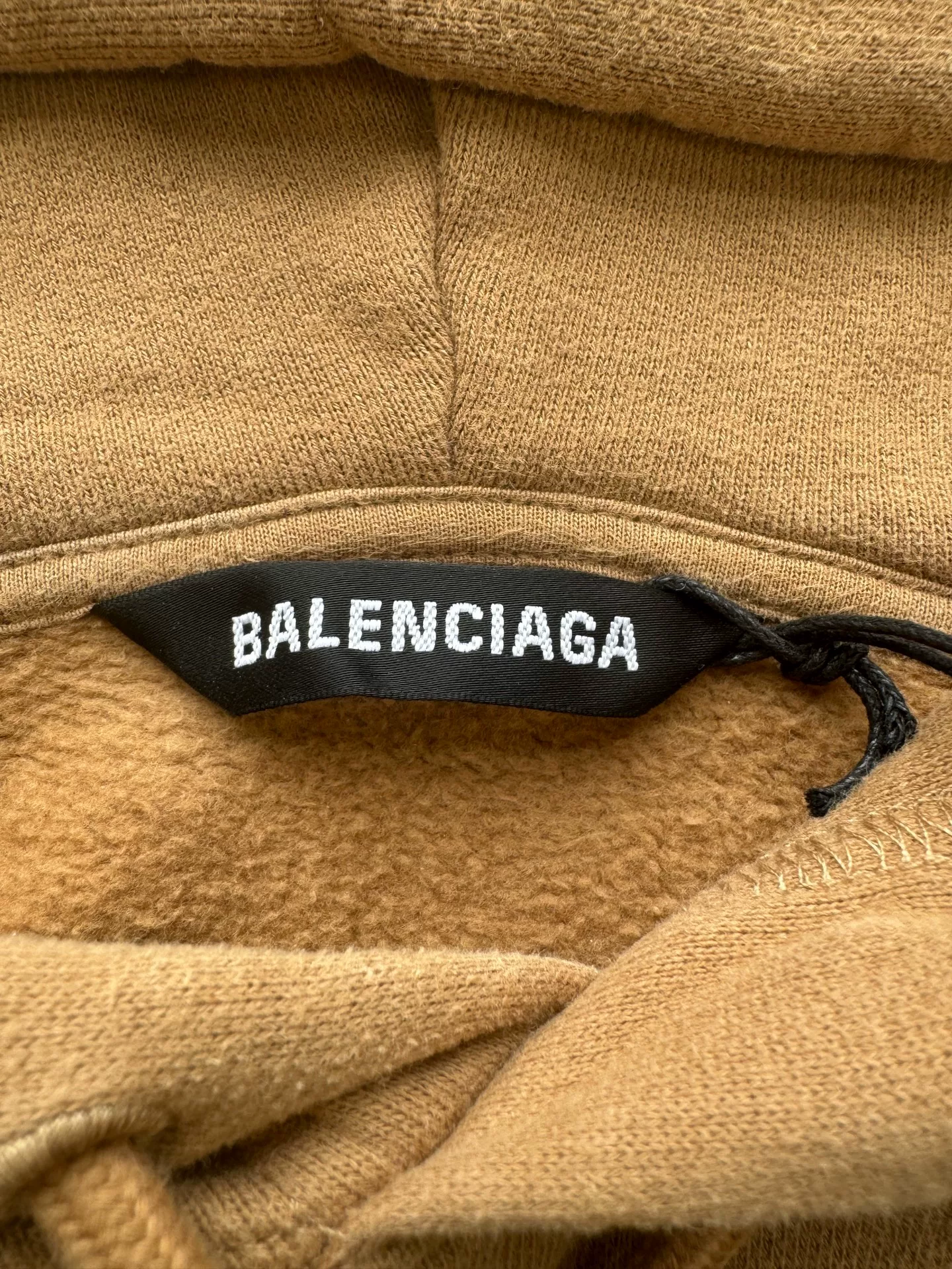 Balenciaga Double B Embroidered Beige Hoodie — back