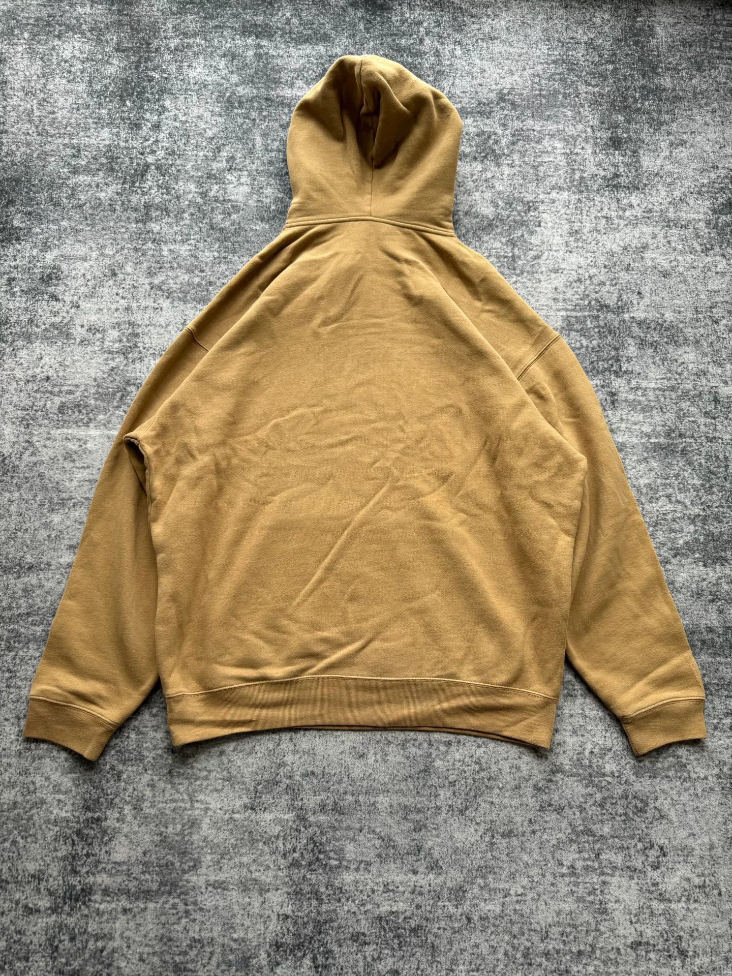 Balenciaga Double B Embroidered Beige Hoodie — front
