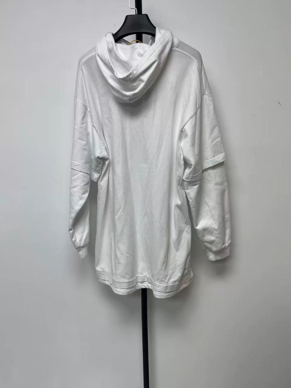 Balenciaga Dripping Letter Print Hooded Sweatshirt — front