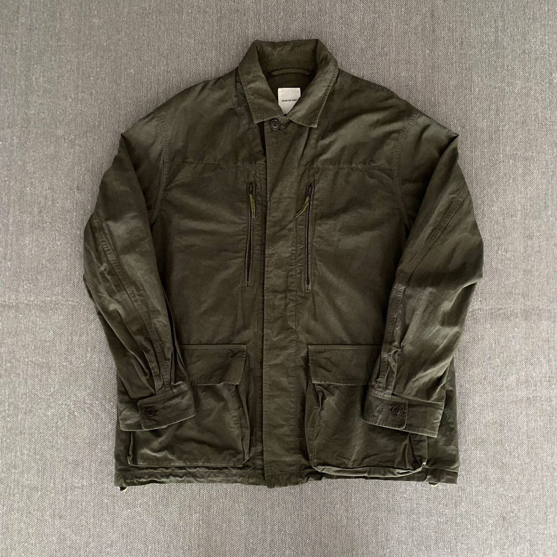 Sage De Cret Army Green Jacket