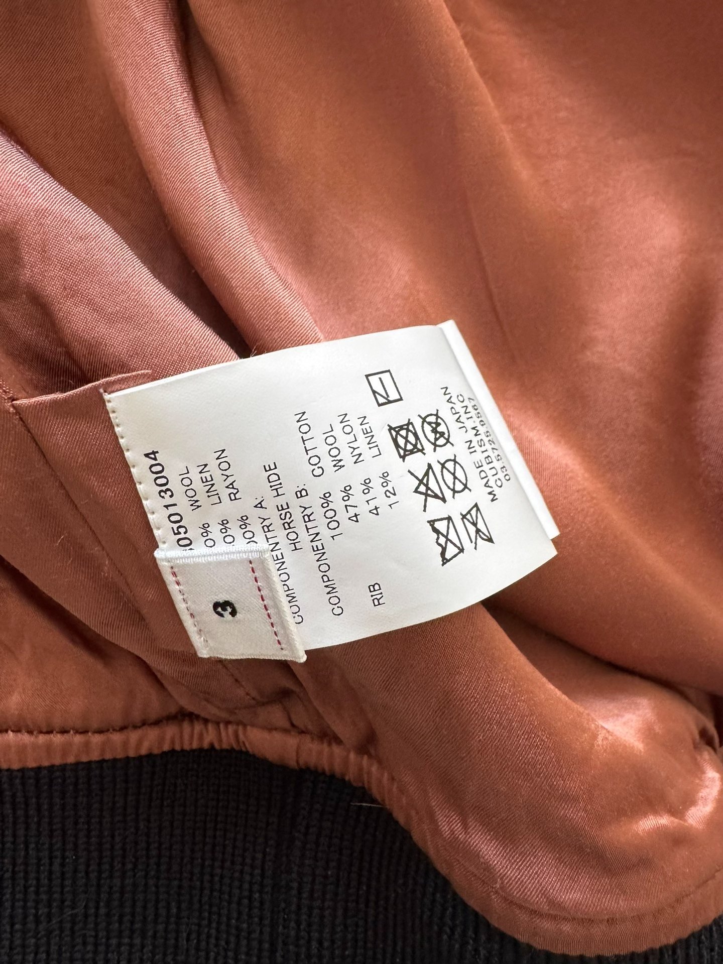 Visvim 25SS Motors Club Varsity Jacket — label