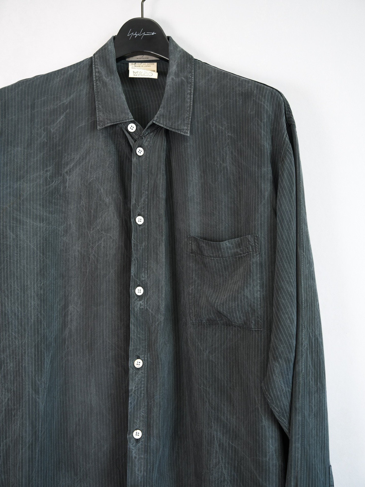 Yohji Yamamoto 80SS Washed Rayon Shirt — detail