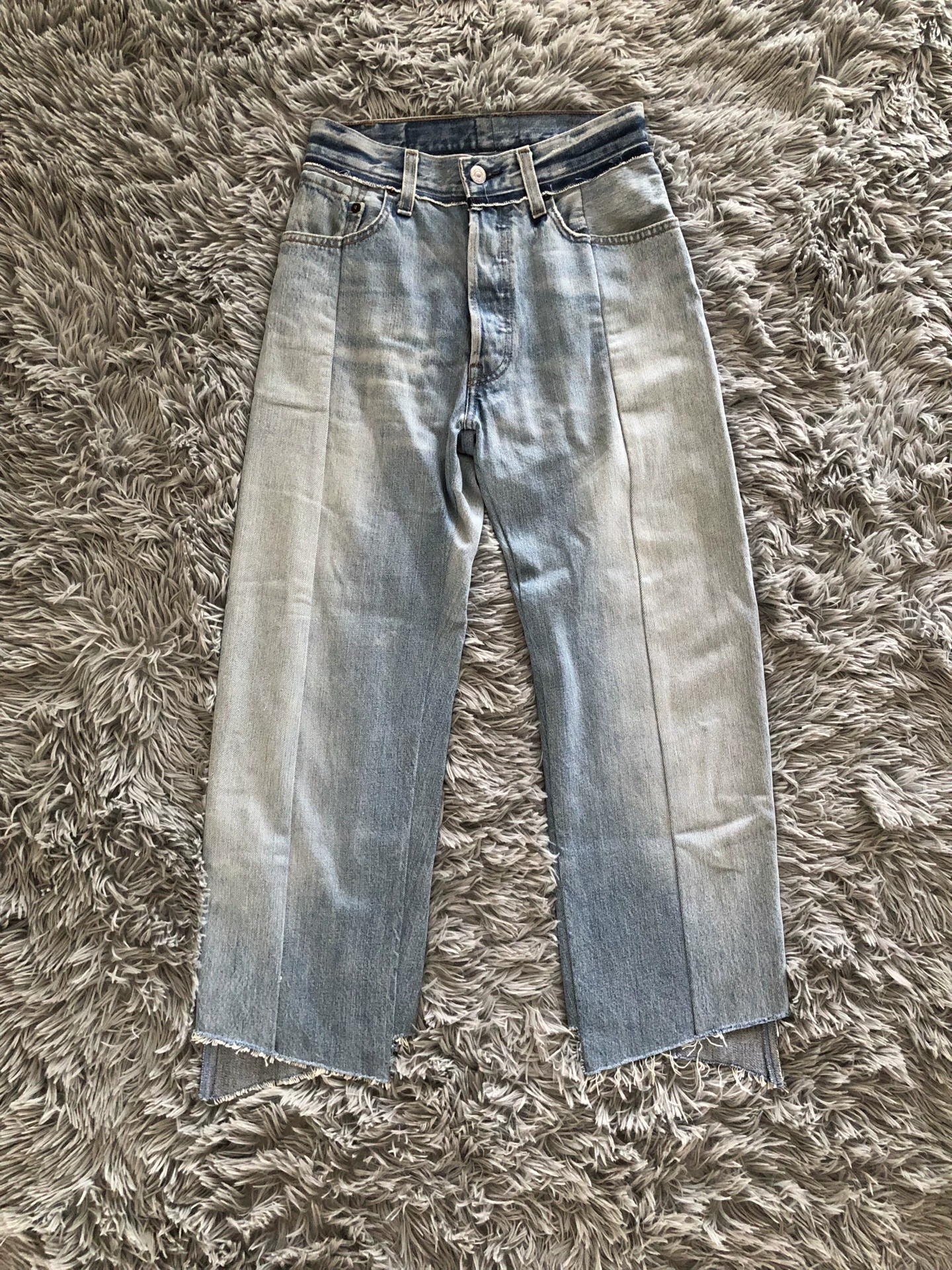 Vetements Blue Spliced High Waist Jeans