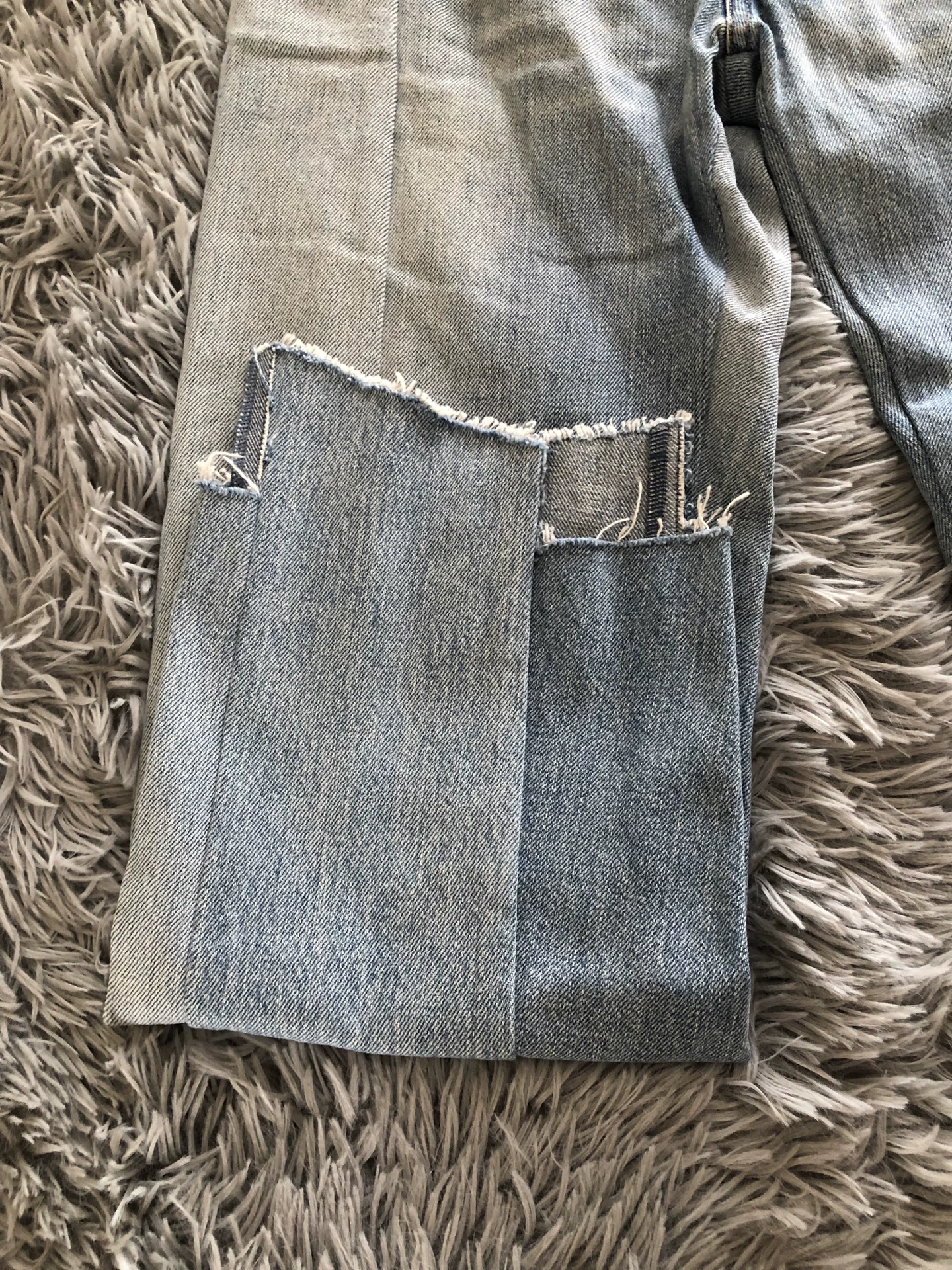 Vetements Blue Spliced High Waist Jeans — back