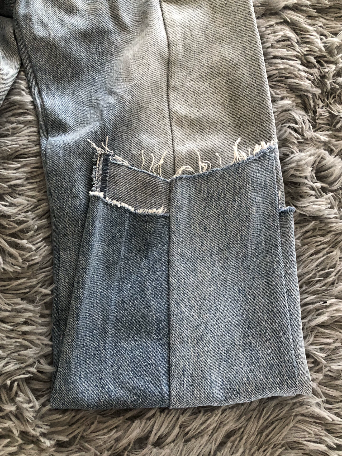 Vetements Blue Spliced High Waist Jeans — label