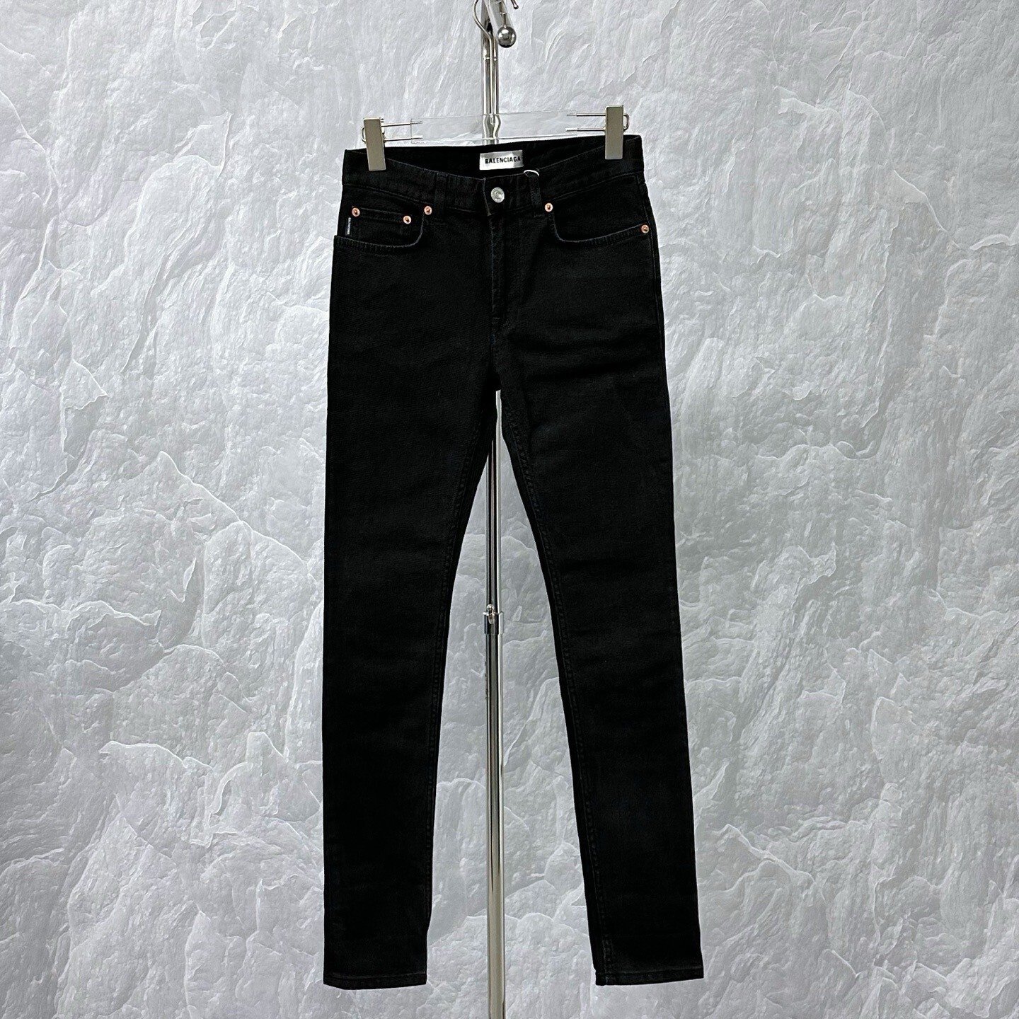 Balenciaga Leather Patch Skinny Denim Pants