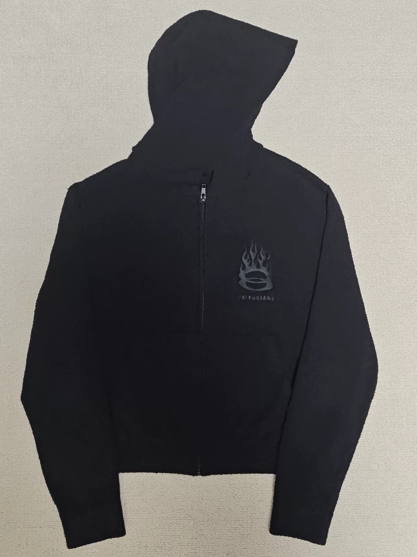 Balenciaga 24 Fall Flame Ring Zip Hoodie