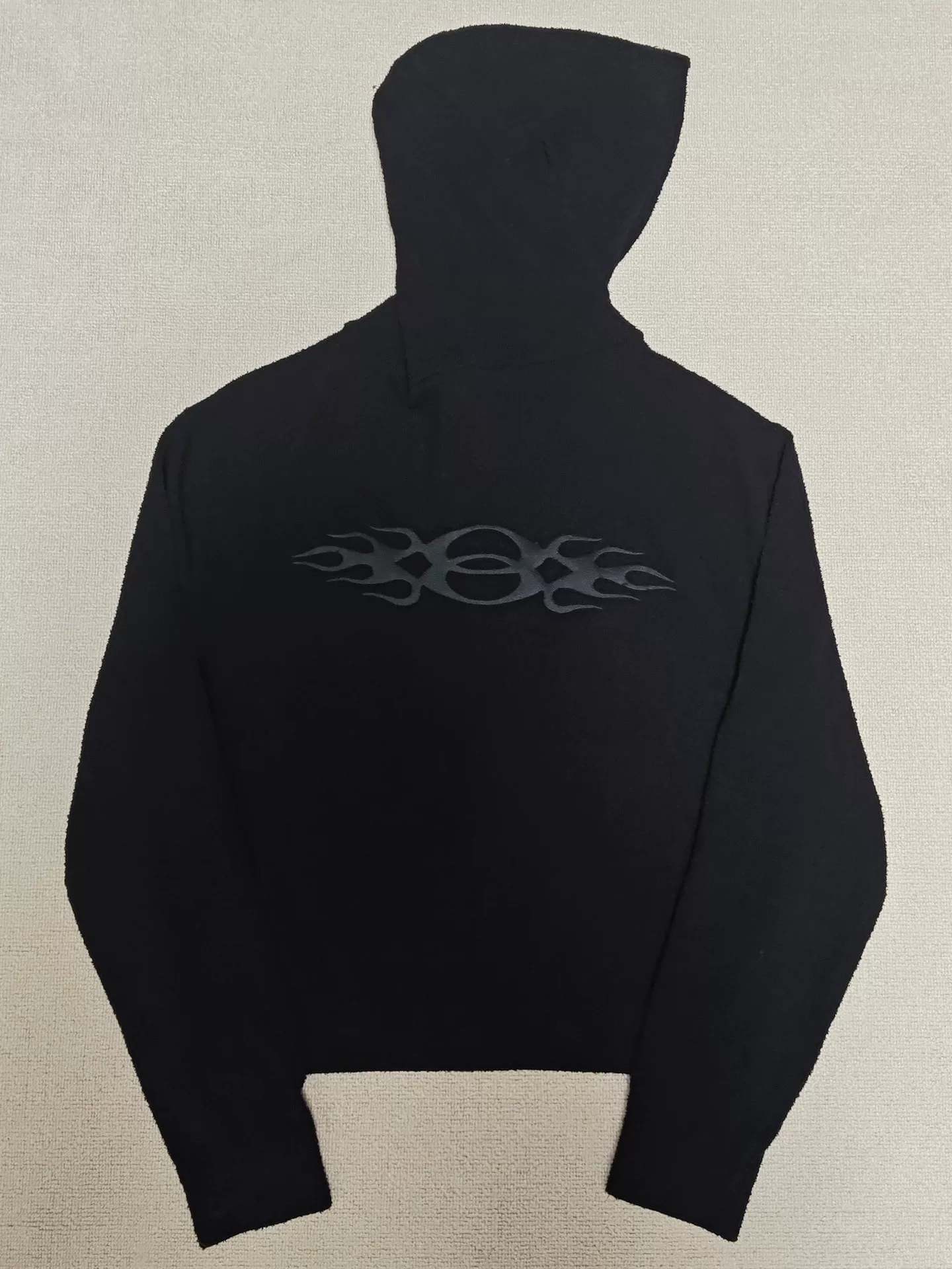 Balenciaga 24 Fall Flame Ring Zip Hoodie — detail