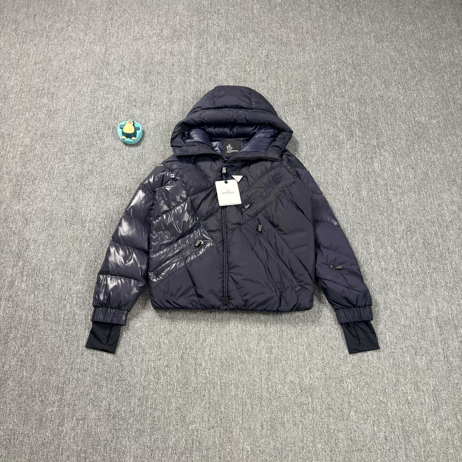 Moncler Autrans Dark Blue Short Down Jacket
