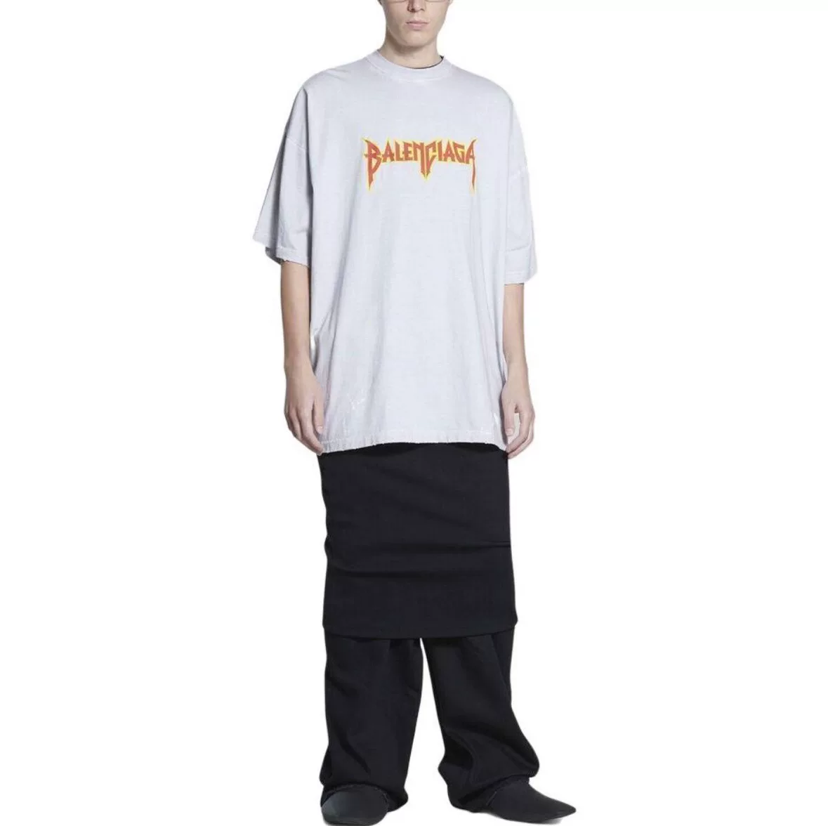 Balenciaga 22SS Splatter Distressed T-shirt — front