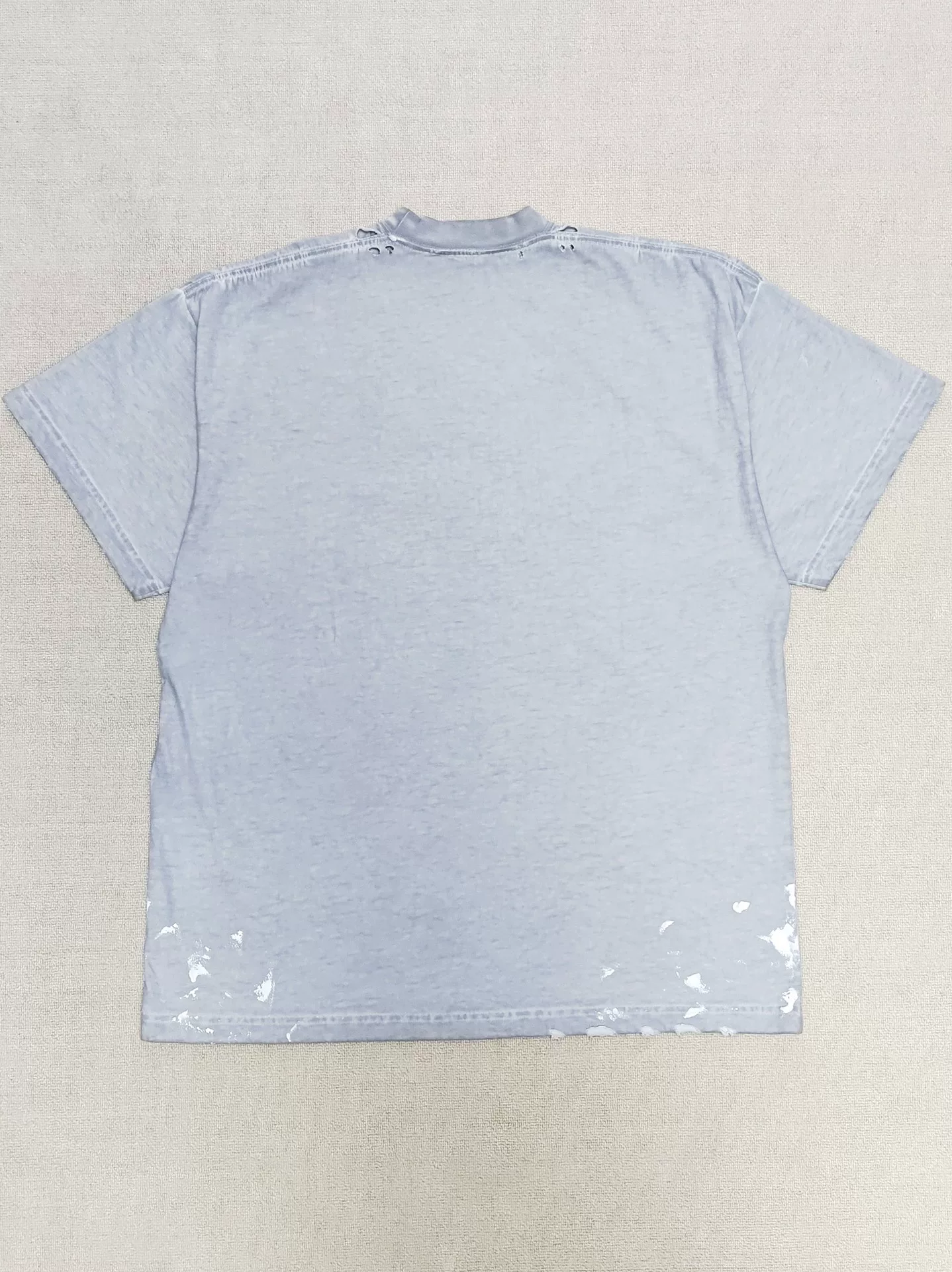 Balenciaga 22SS Splatter Distressed T-shirt — detail