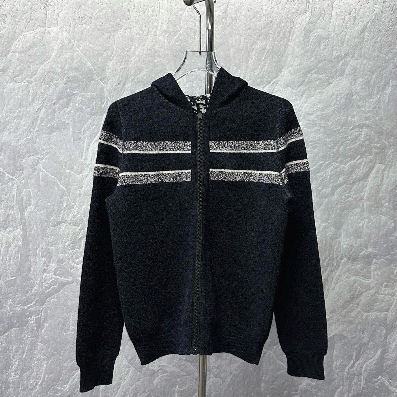 DIOR Double-Sided Printed Hooded Zip Jacket — back