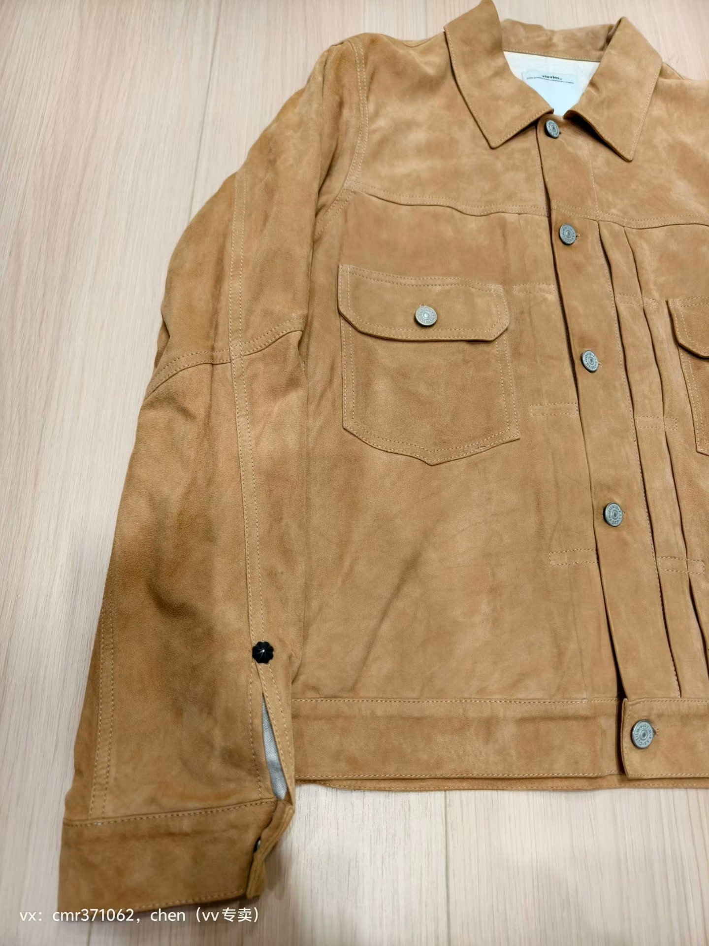 visvim 17AW 101 Goat Suede Jacket — label