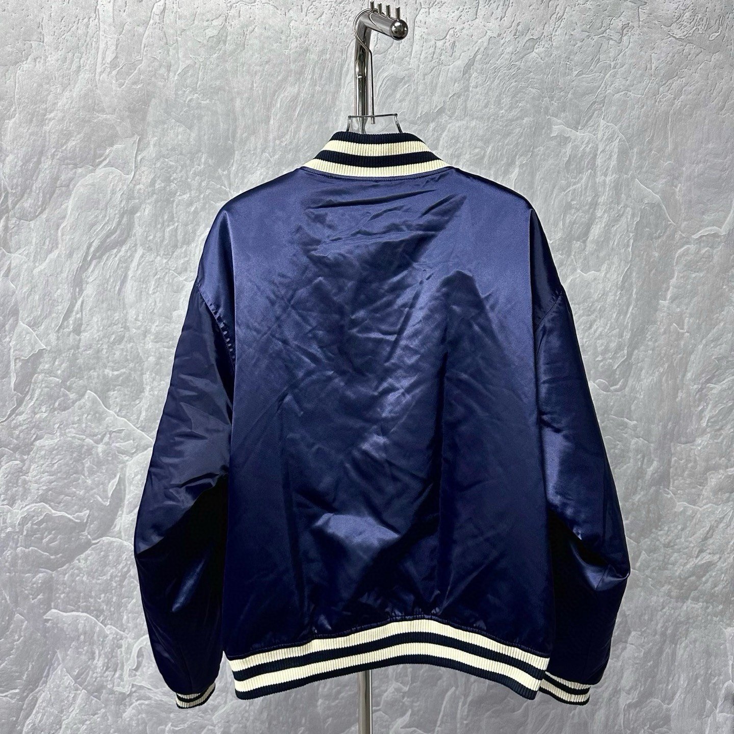Louis Vuitton SS25 Rhinestone Letter Baseball Jacket — back