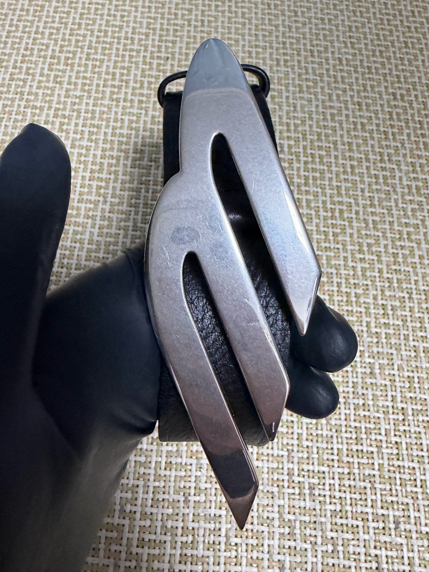 Balenciaga 3B Metal Logo Belt — front