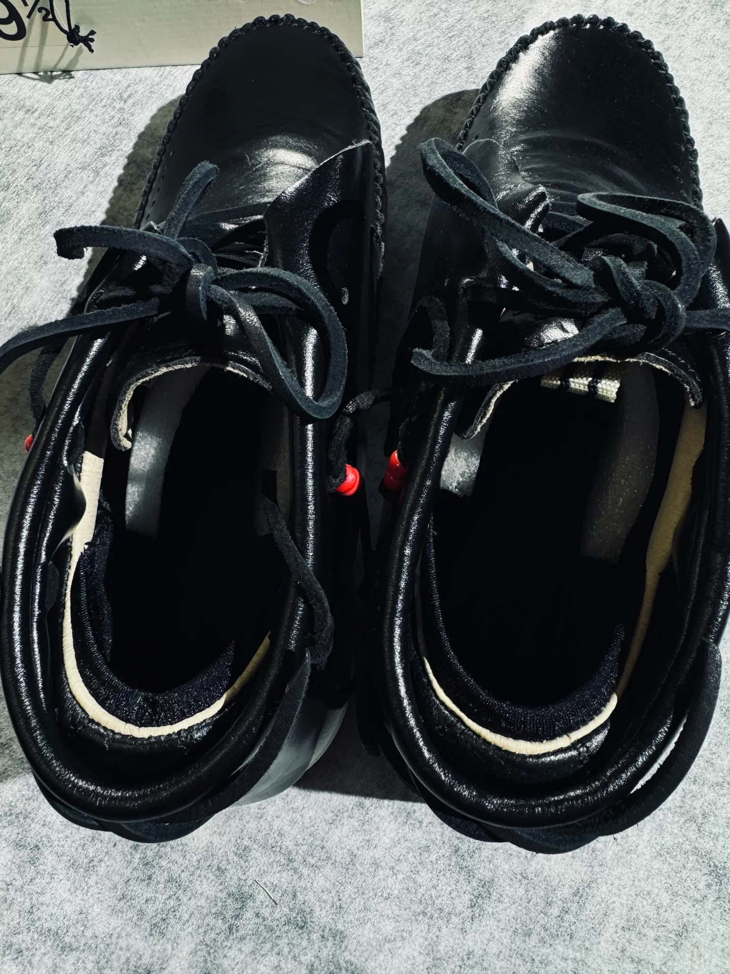 VISVIM FBT Leather Sneakers — label