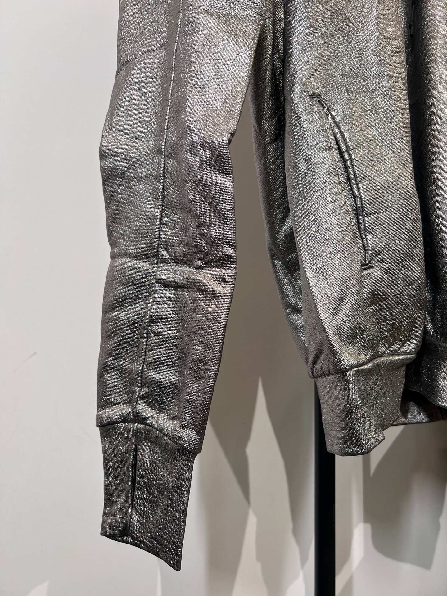 Boris Bidjan Saberi 11by bbs Silver Hoodie — label