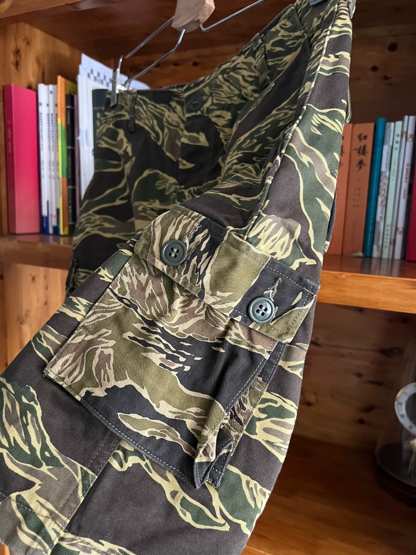 Tiger Camouflage Handmade Shorts — label