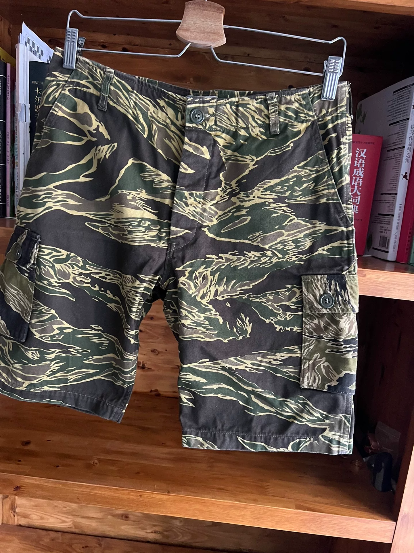 Tiger Camouflage Handmade Shorts — detail