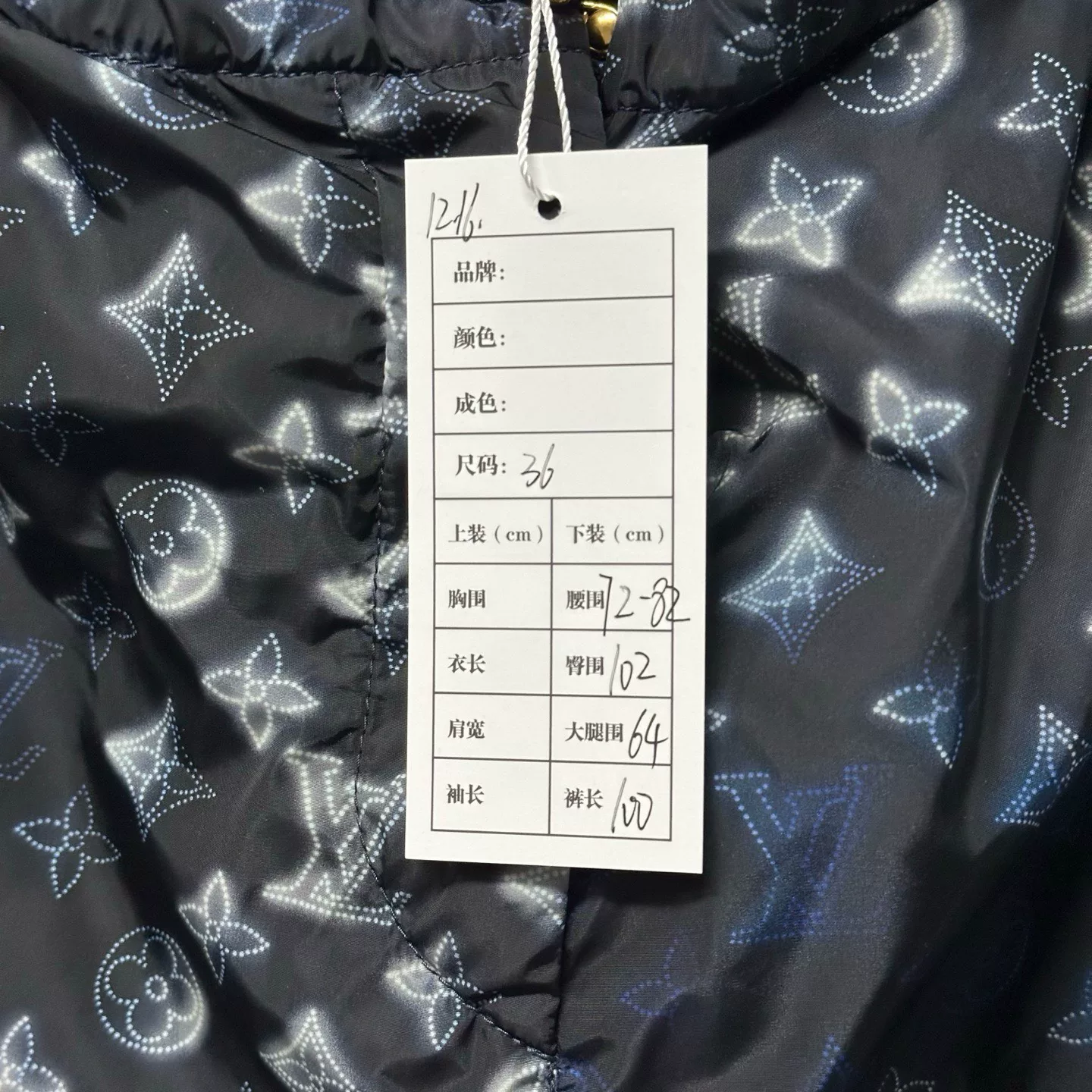 Louis Vuitton Gradient Monogram Zip Pants — label