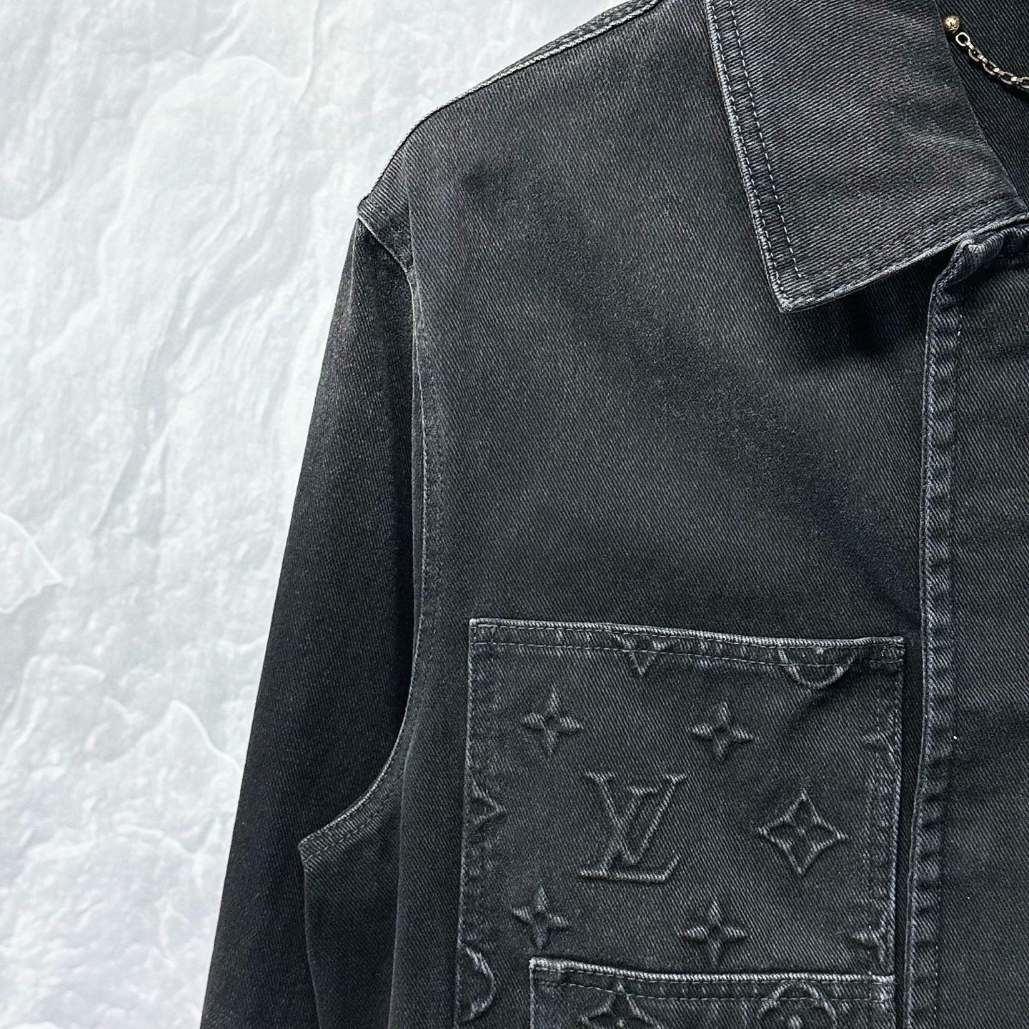 Louis Vuitton FW24 Embossed Denim Jacket — detail