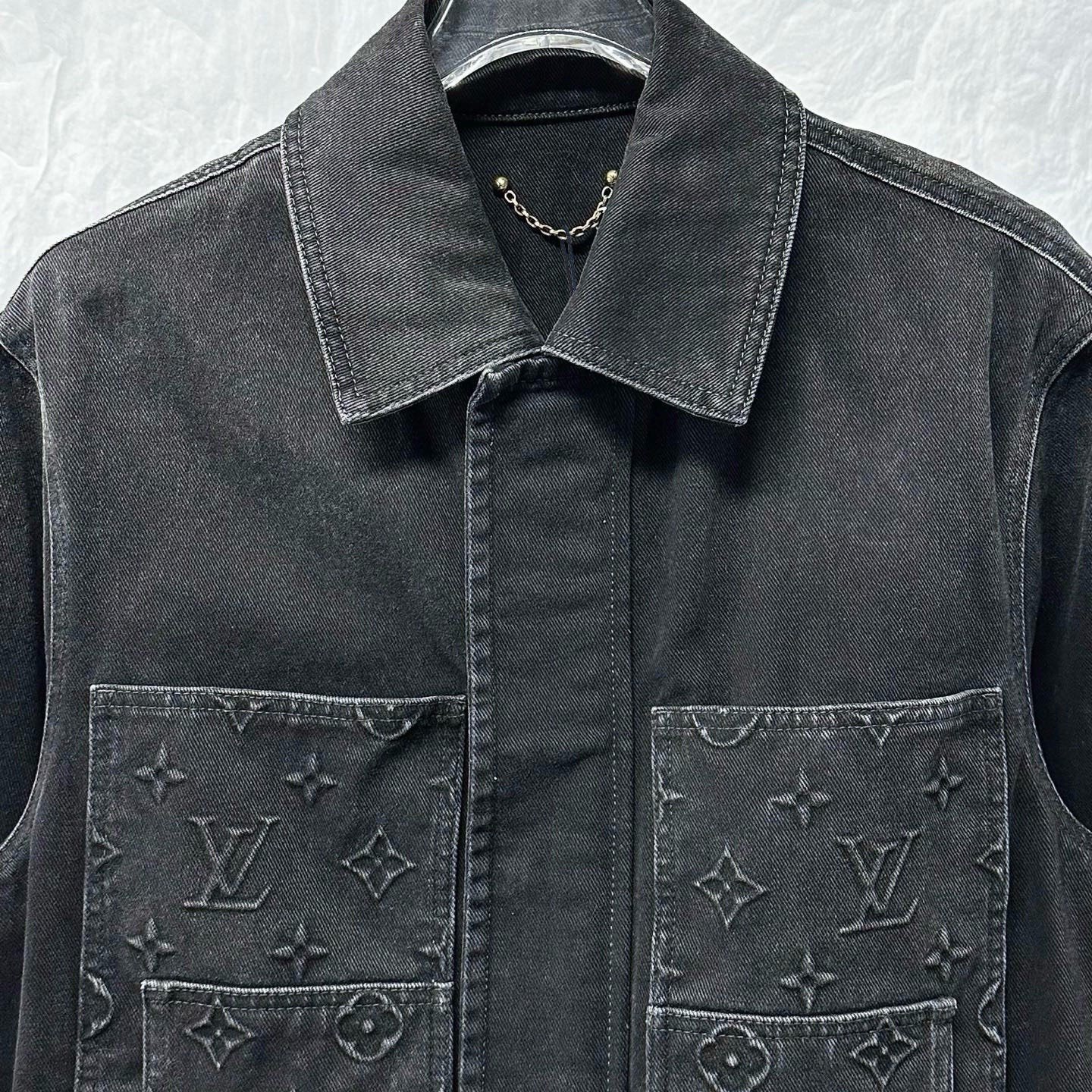 Louis Vuitton FW24 Embossed Denim Jacket — front