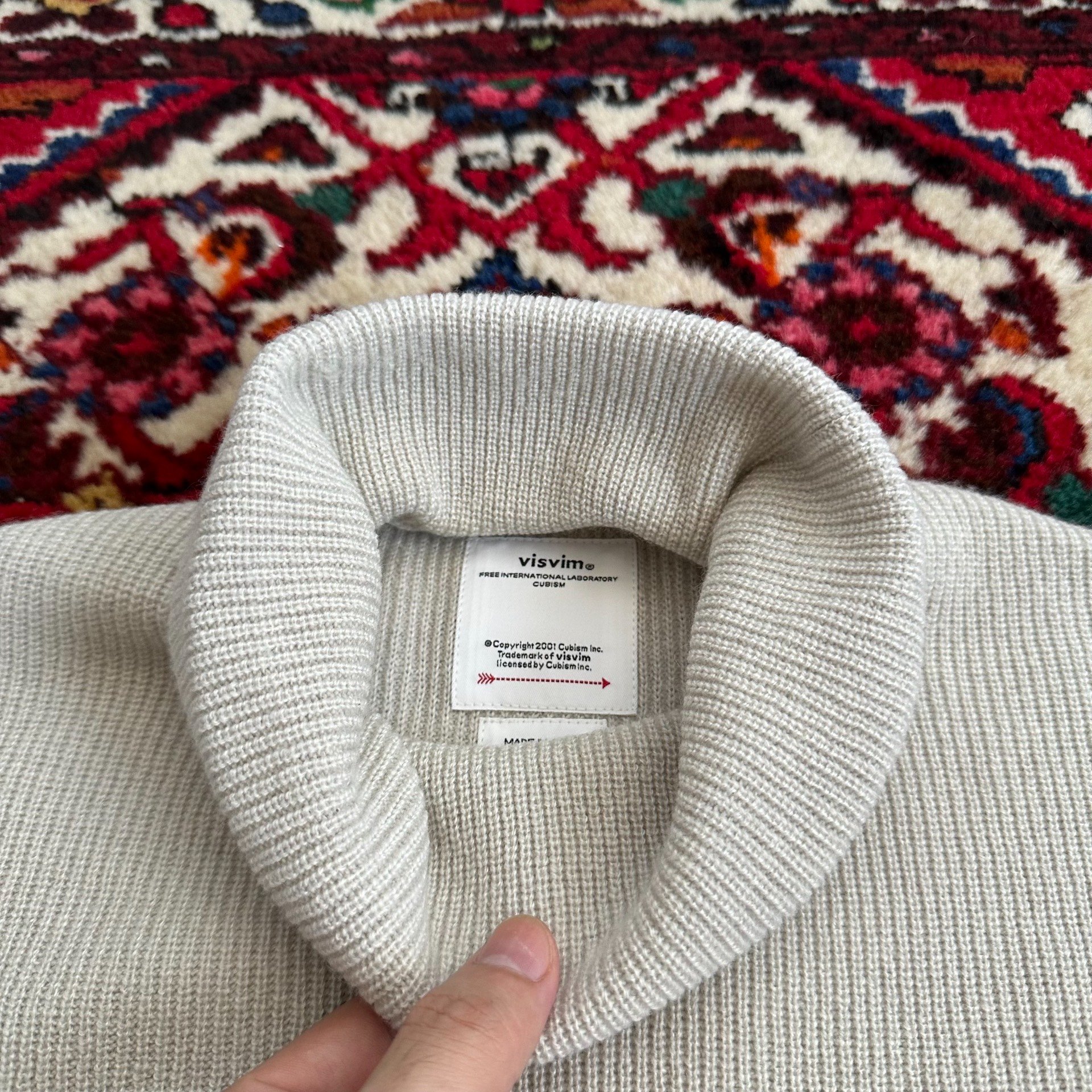 visvim 24AW Cashmere Turtleneck Knit — label