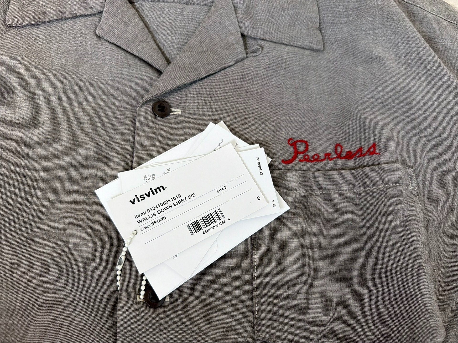 VISVIM Wallis Down S/S Shirt — back