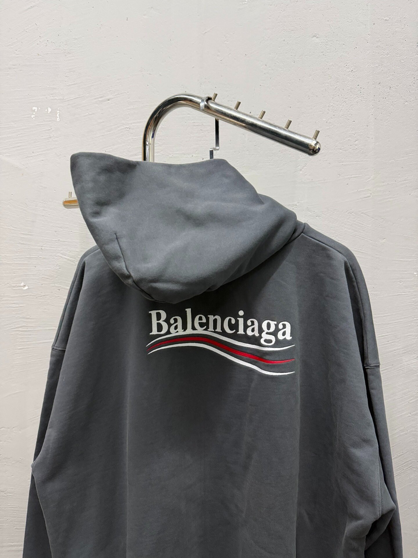 Balenciaga Gray Hoodie XXS — back