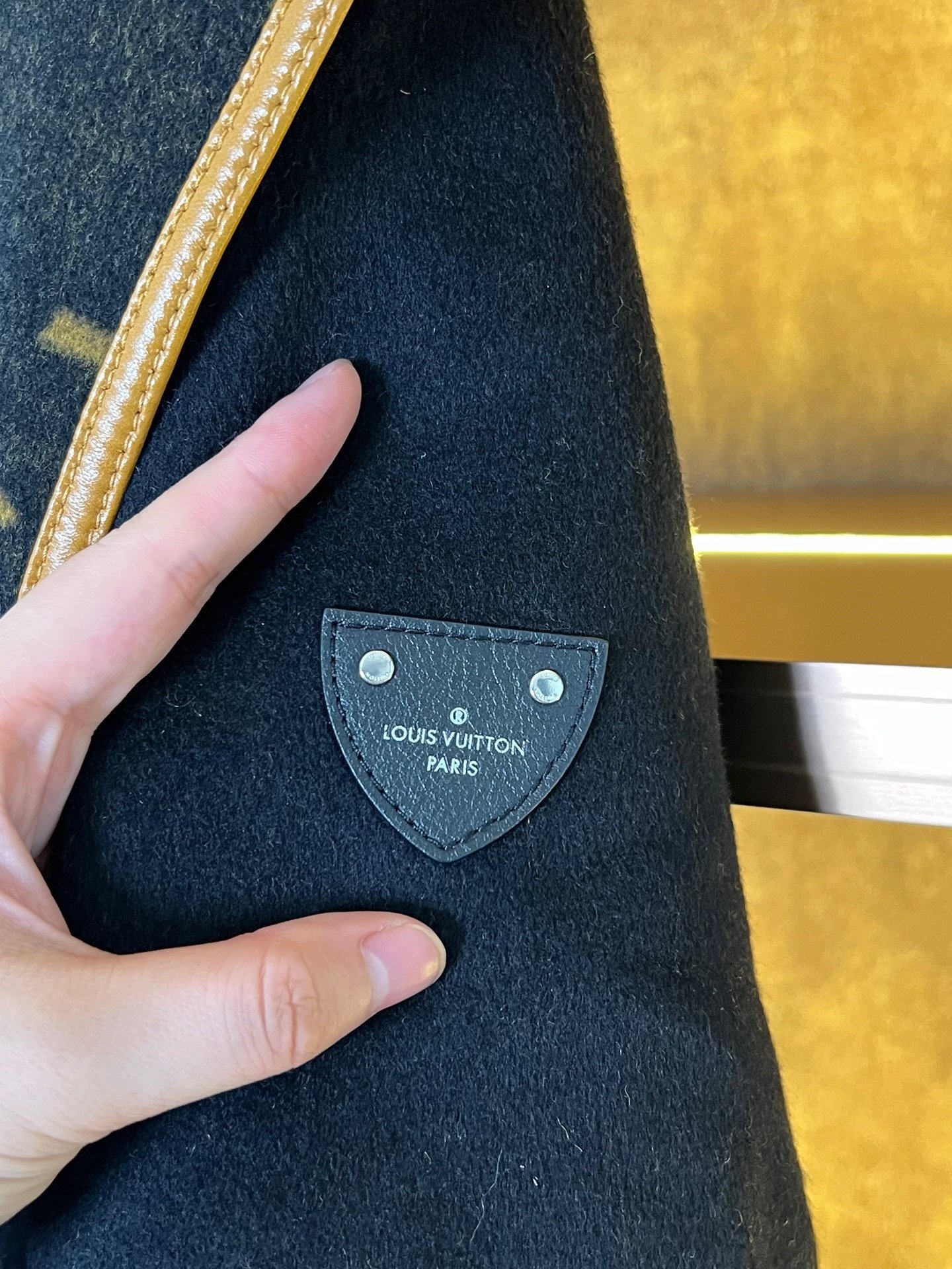 Louis Vuitton Belted Wool Coat — back