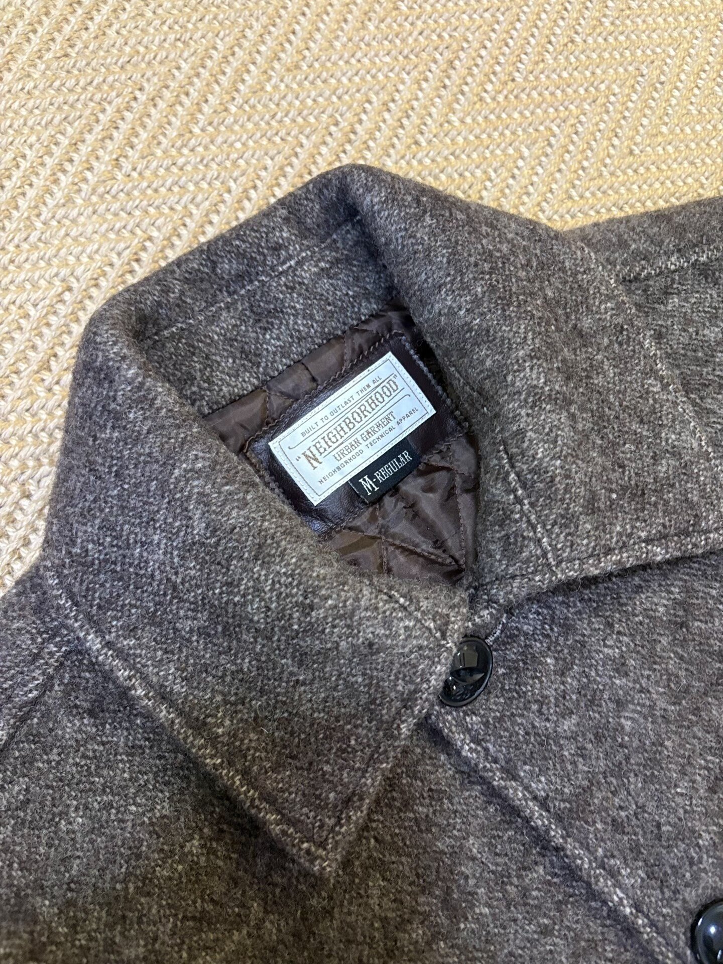 NEIGHBORHOOD TIMBER Wool Coat — label