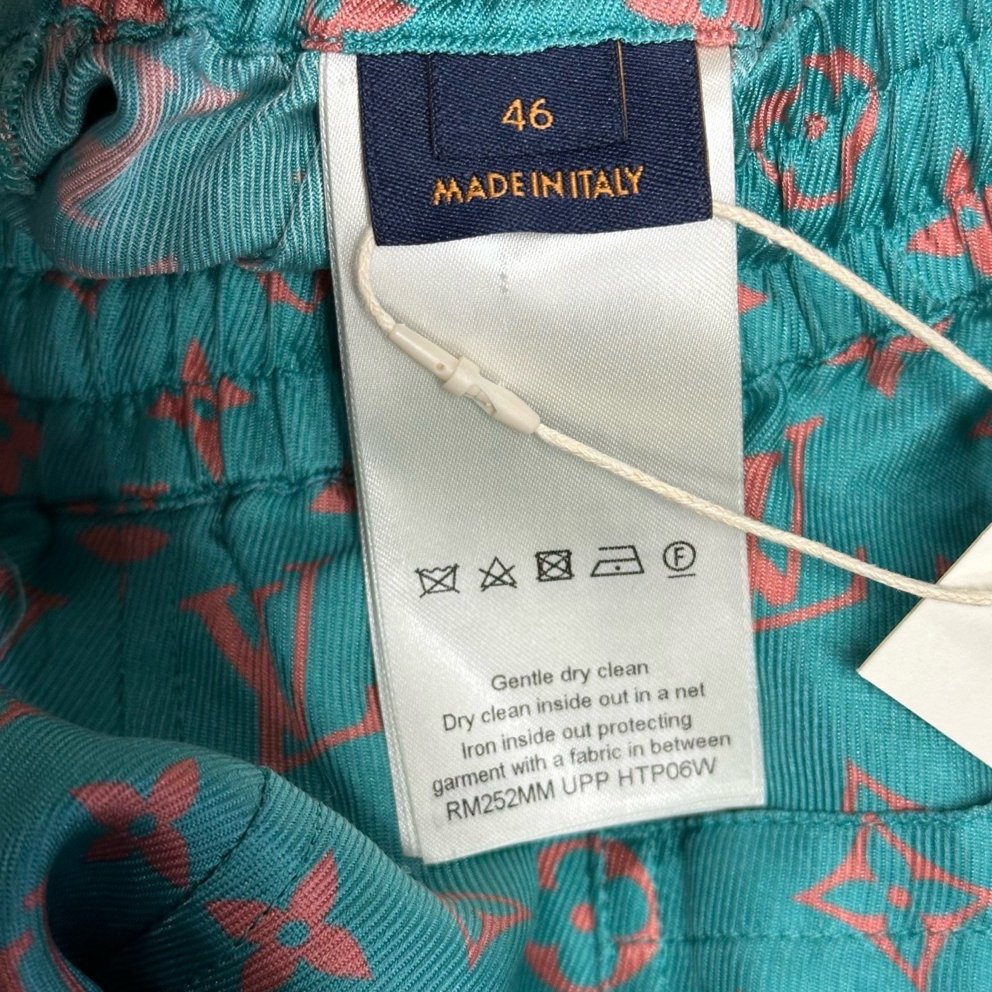 Louis Vuitton Teal LV Monogram Shorts — label