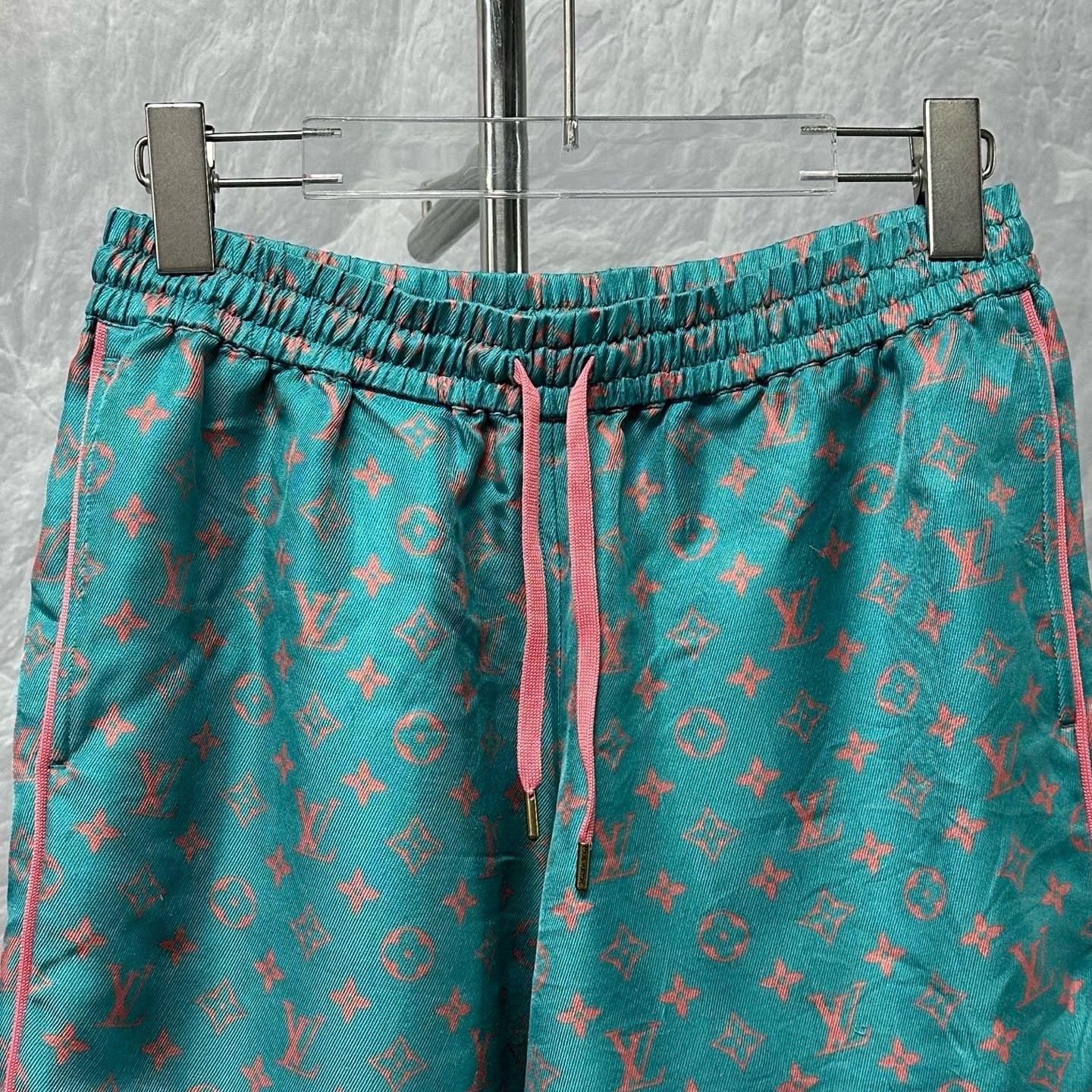 Louis Vuitton Teal LV Monogram Shorts — detail