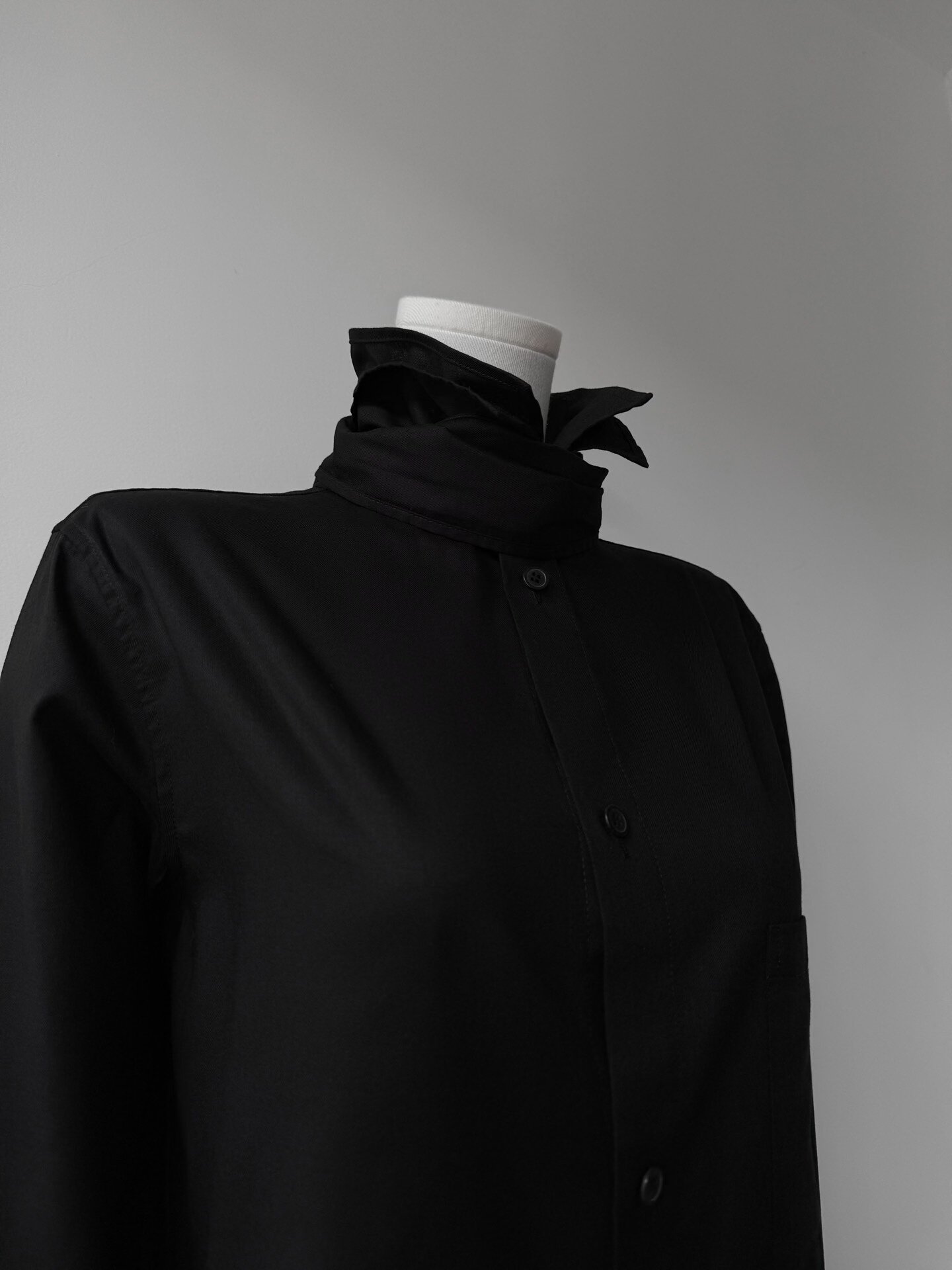 Yohji Yamamoto Y's 22AW Floating Collar Shirt — back