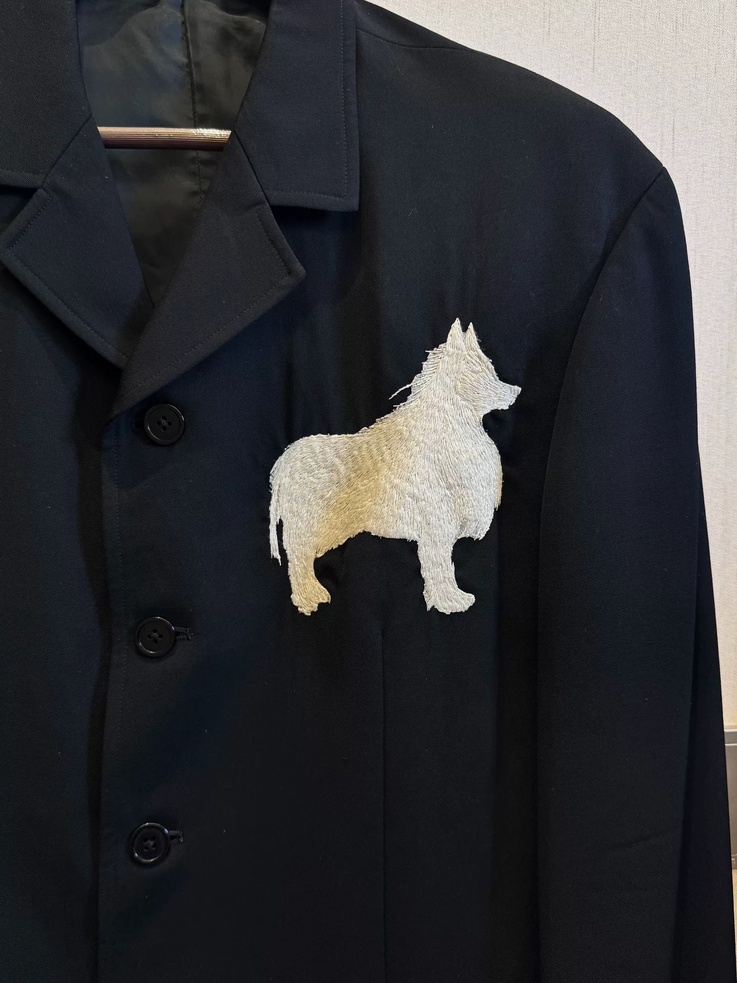 Yohji Yamamoto 90aw Embroidered Jacket — front