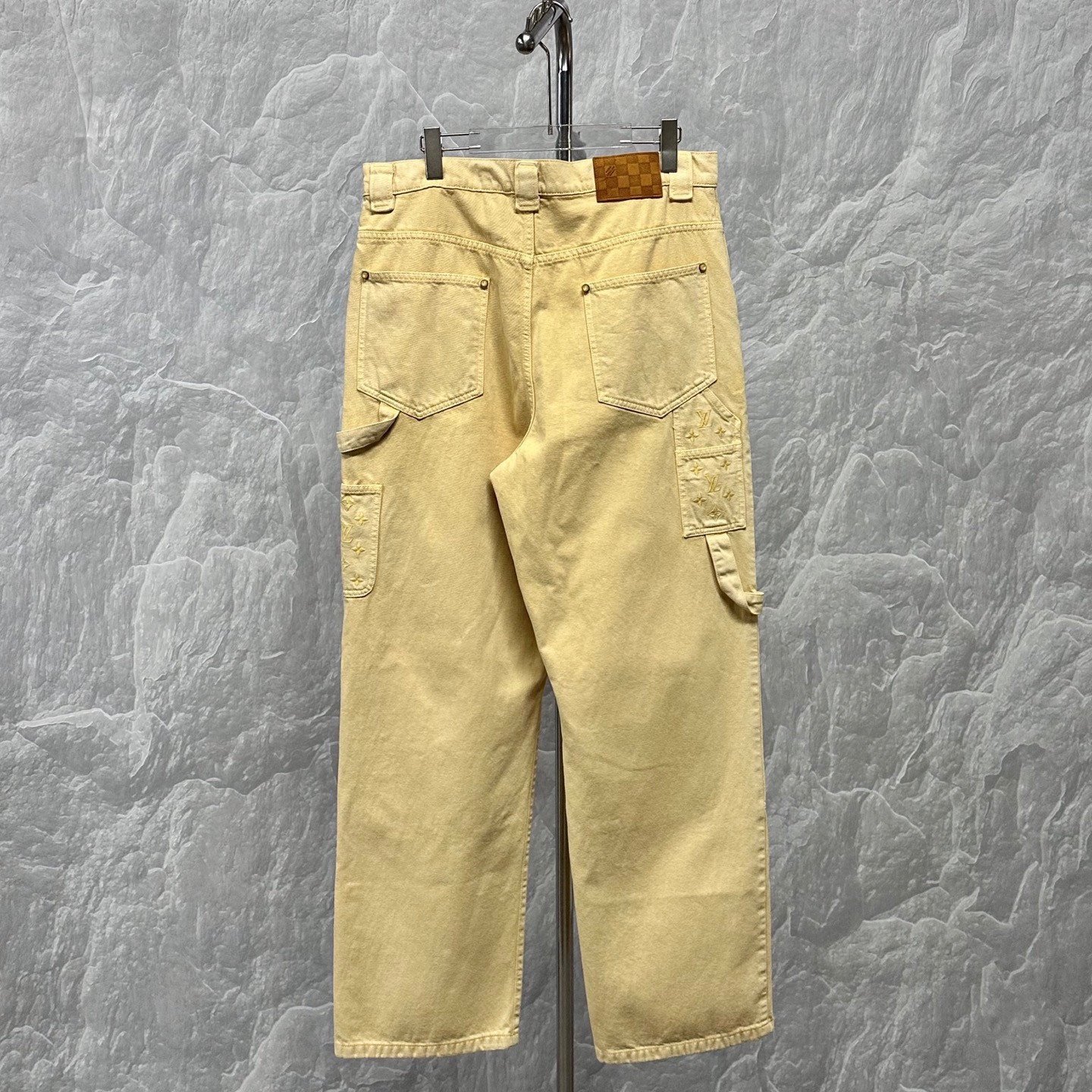 Louis Vuitton FW25 Logo Embroidered Denim Pants — back