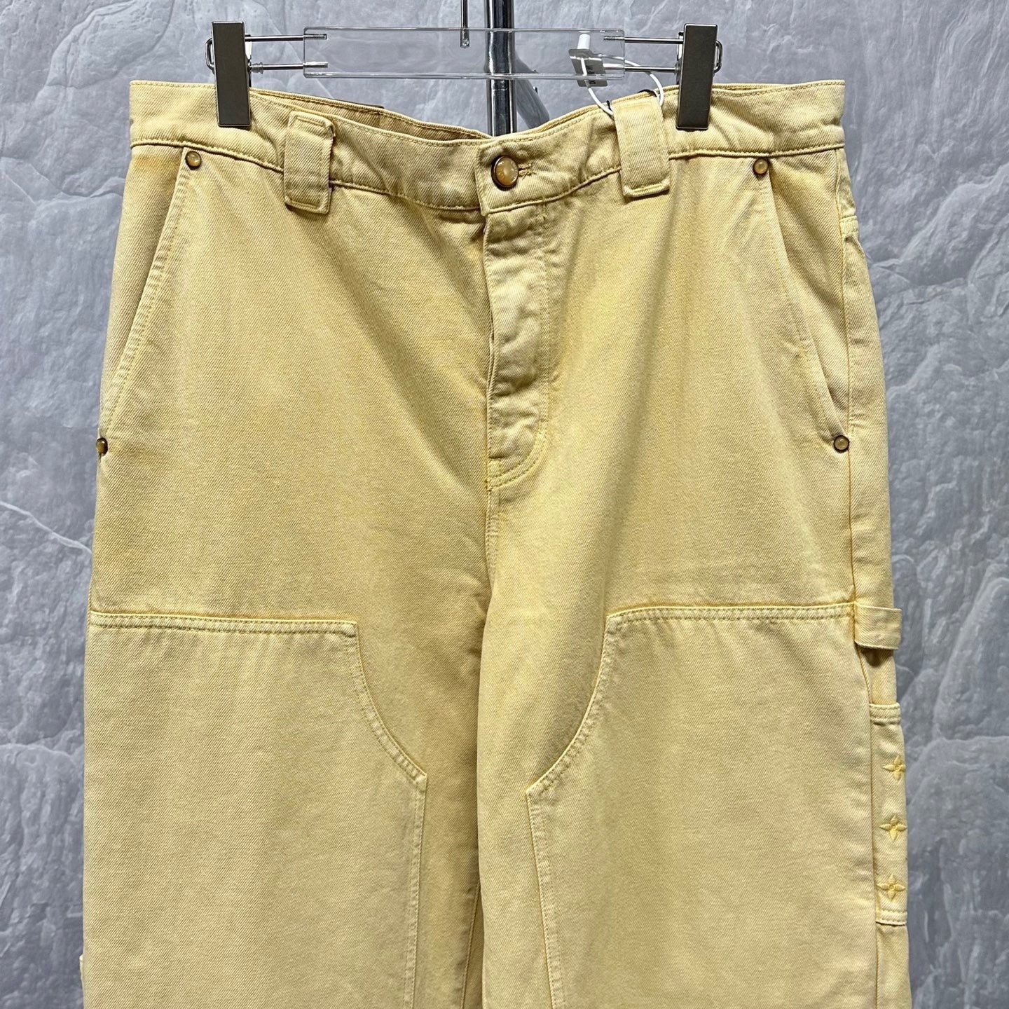 Louis Vuitton FW25 Logo Embroidered Denim Pants — front