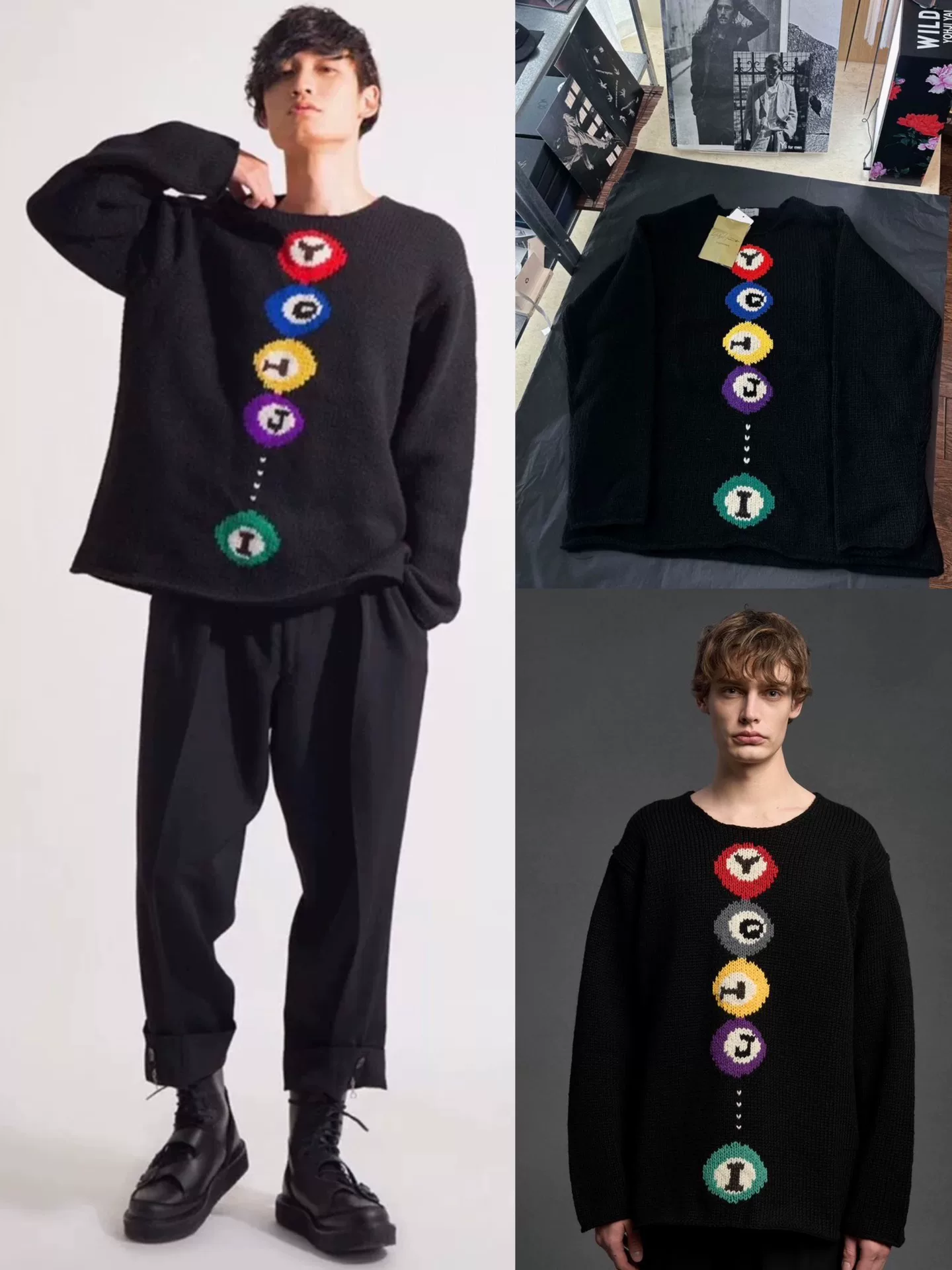 Yohji Yamamoto 97AW Billiard Knit — label