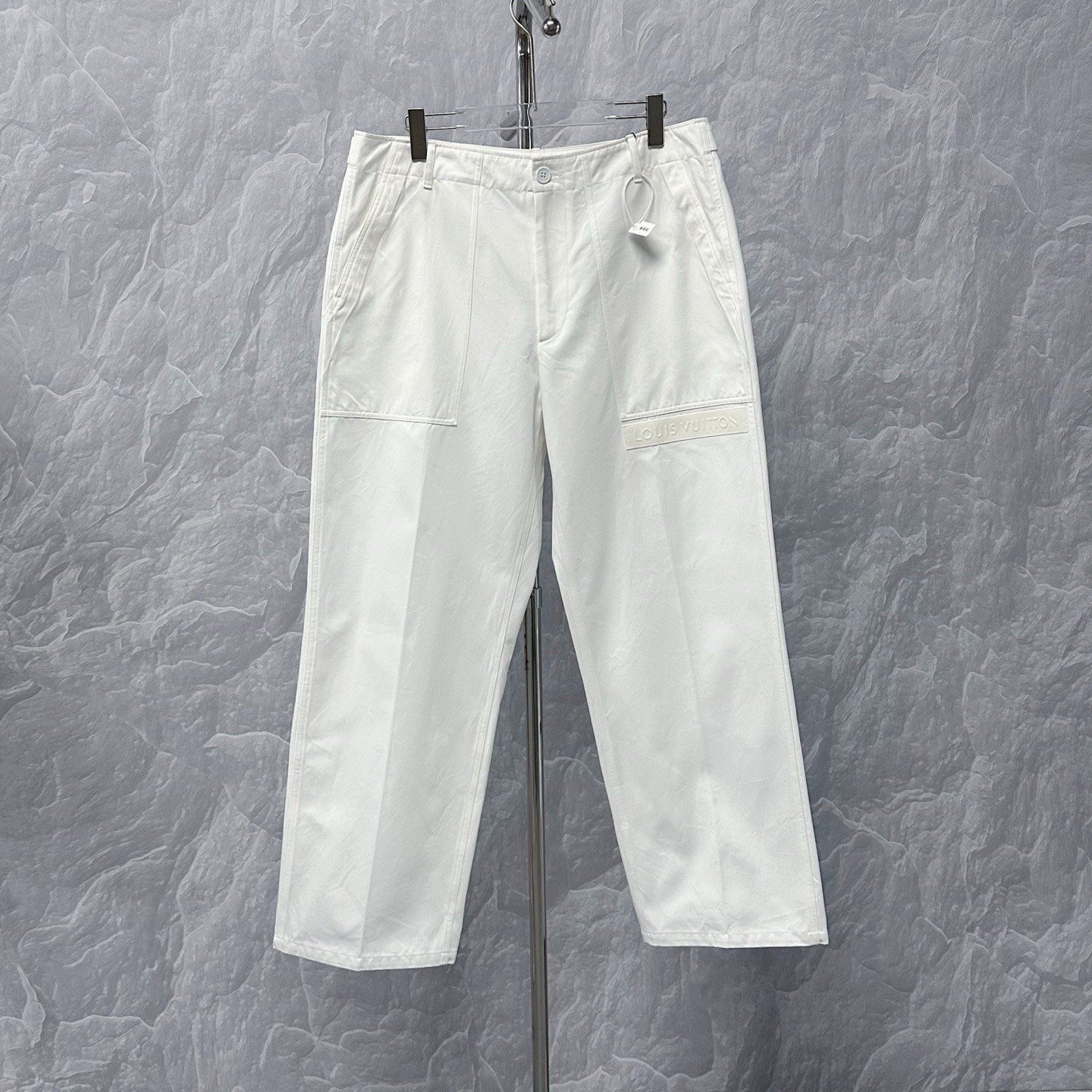Louis Vuitton FW25 Rhinestone Logo Denim Pants