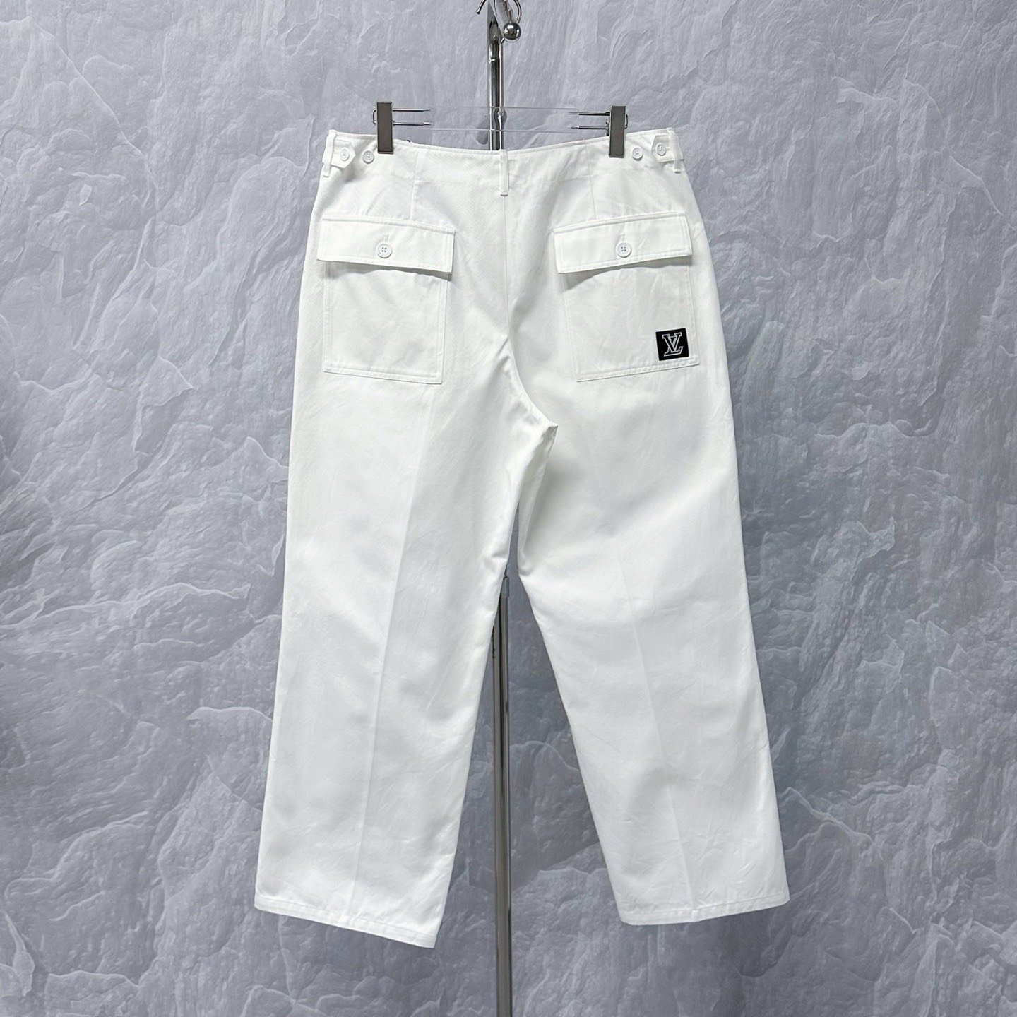 Louis Vuitton FW25 Rhinestone Logo Denim Pants — back