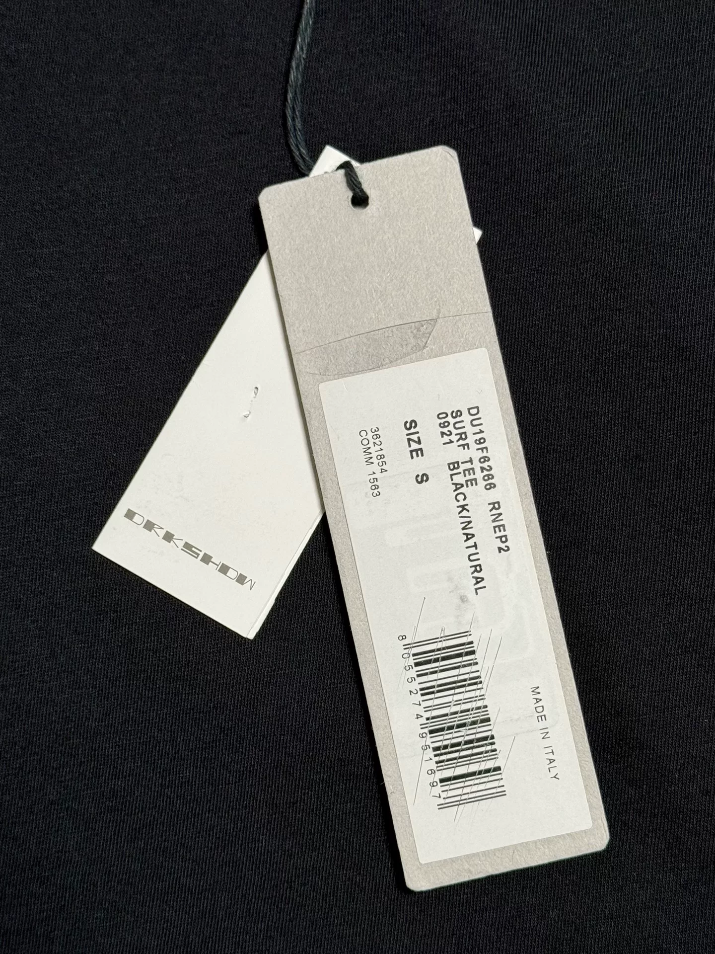 Rick Owens Black High-Neck Graphic T-Shirt — back