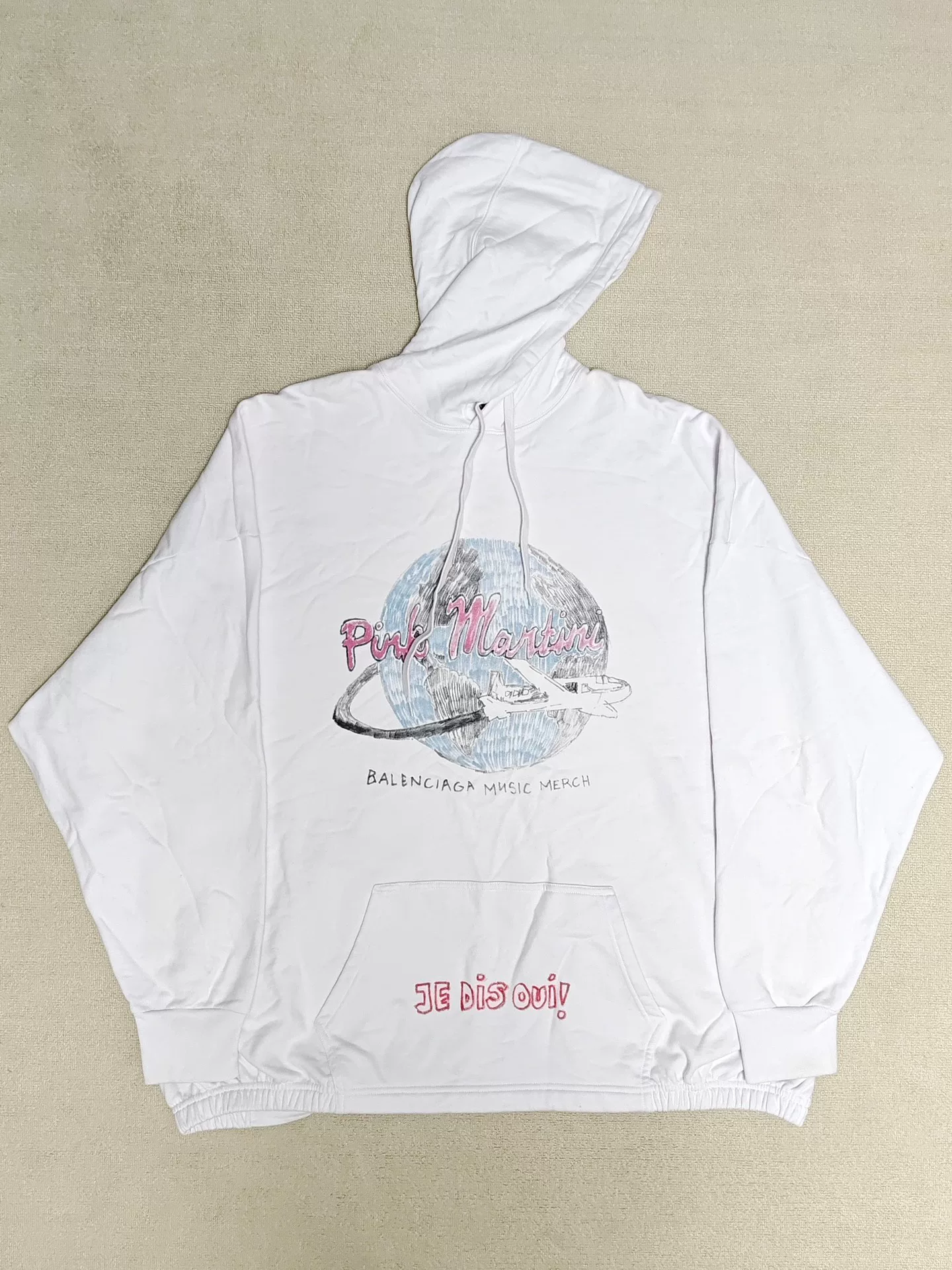 Balenciaga Pink Martini White Hoodie