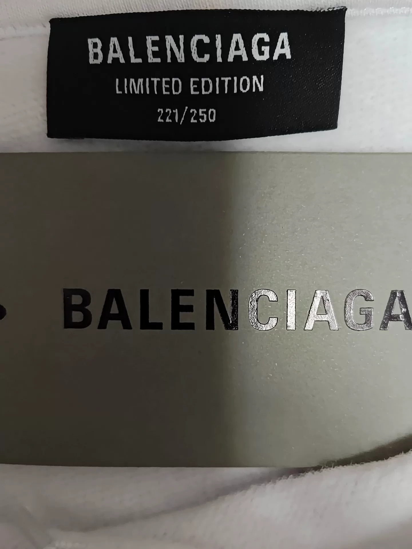 Balenciaga Pink Martini White Hoodie — label