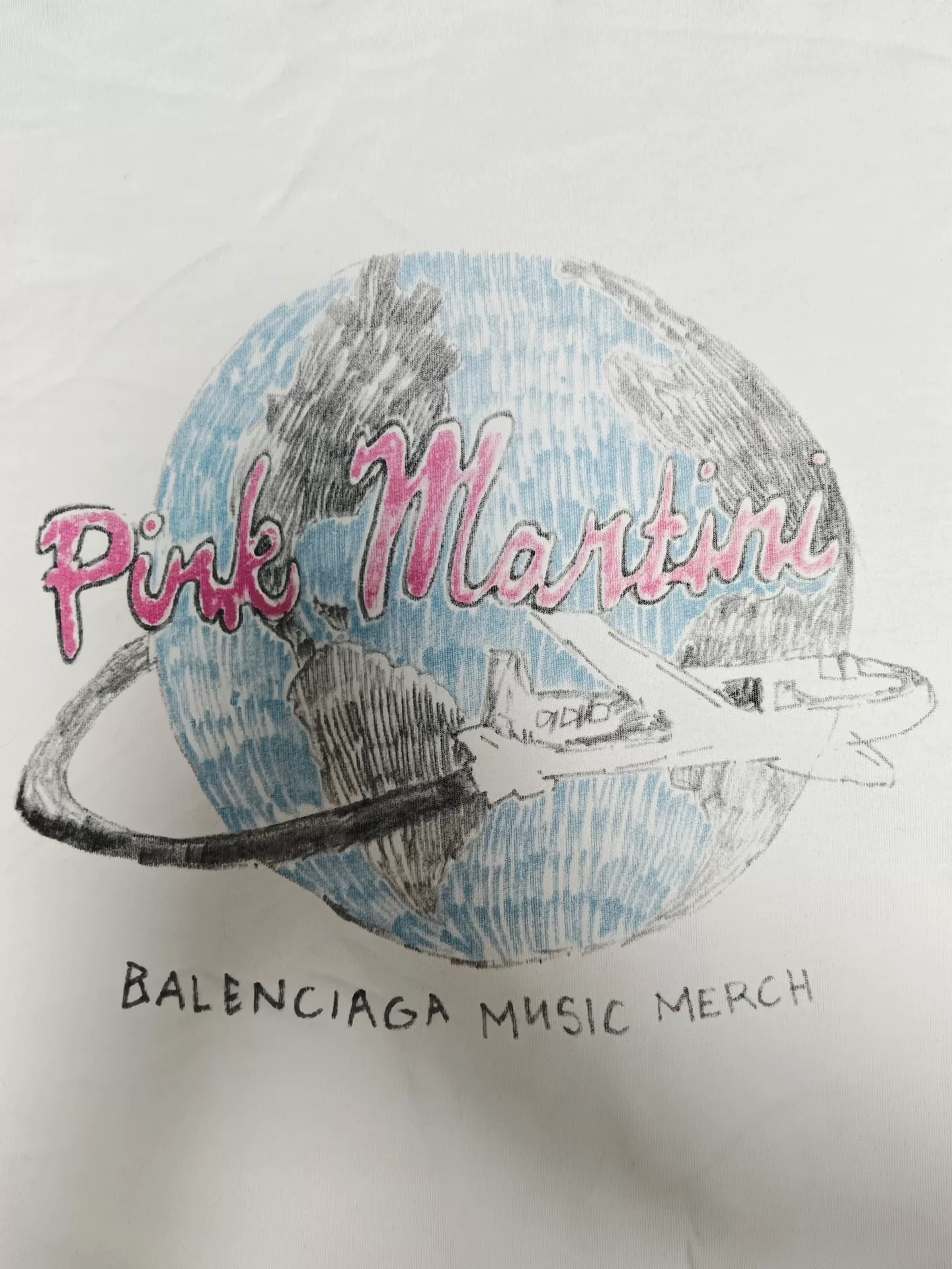 Balenciaga Pink Martini White Hoodie — back