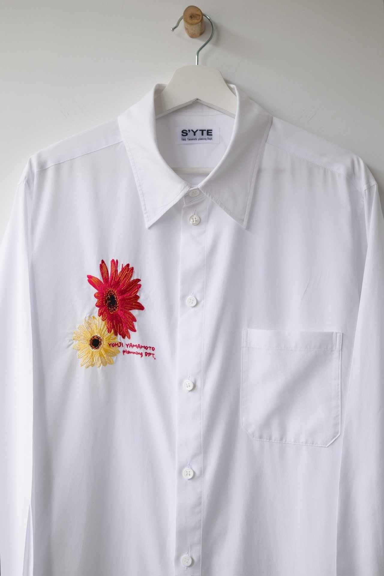 Yohji Yamamoto S'yte 19SS Daisy Embroidered Shirt — back