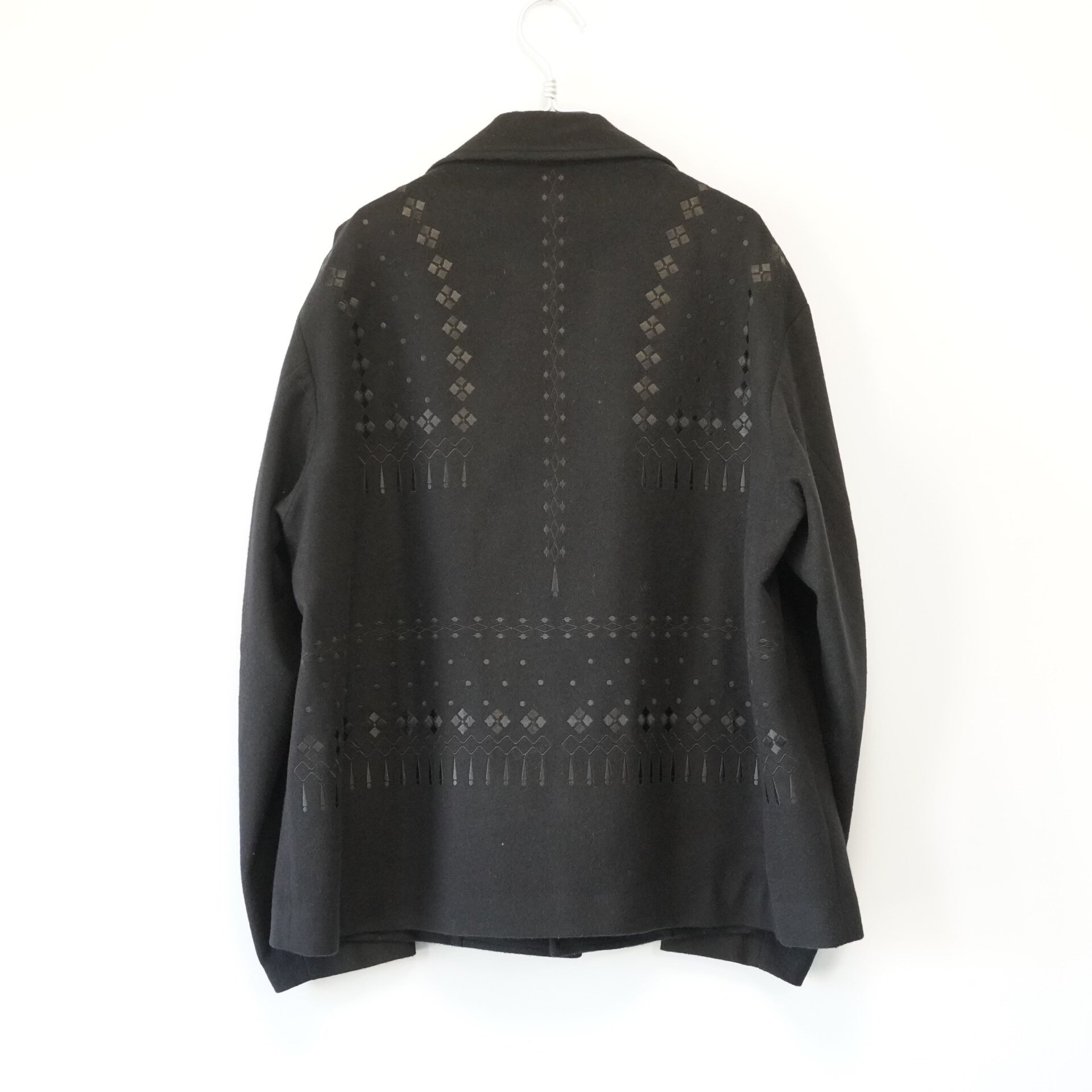 Yohji Yamamoto 22AW Black Embroidered Jacket — front