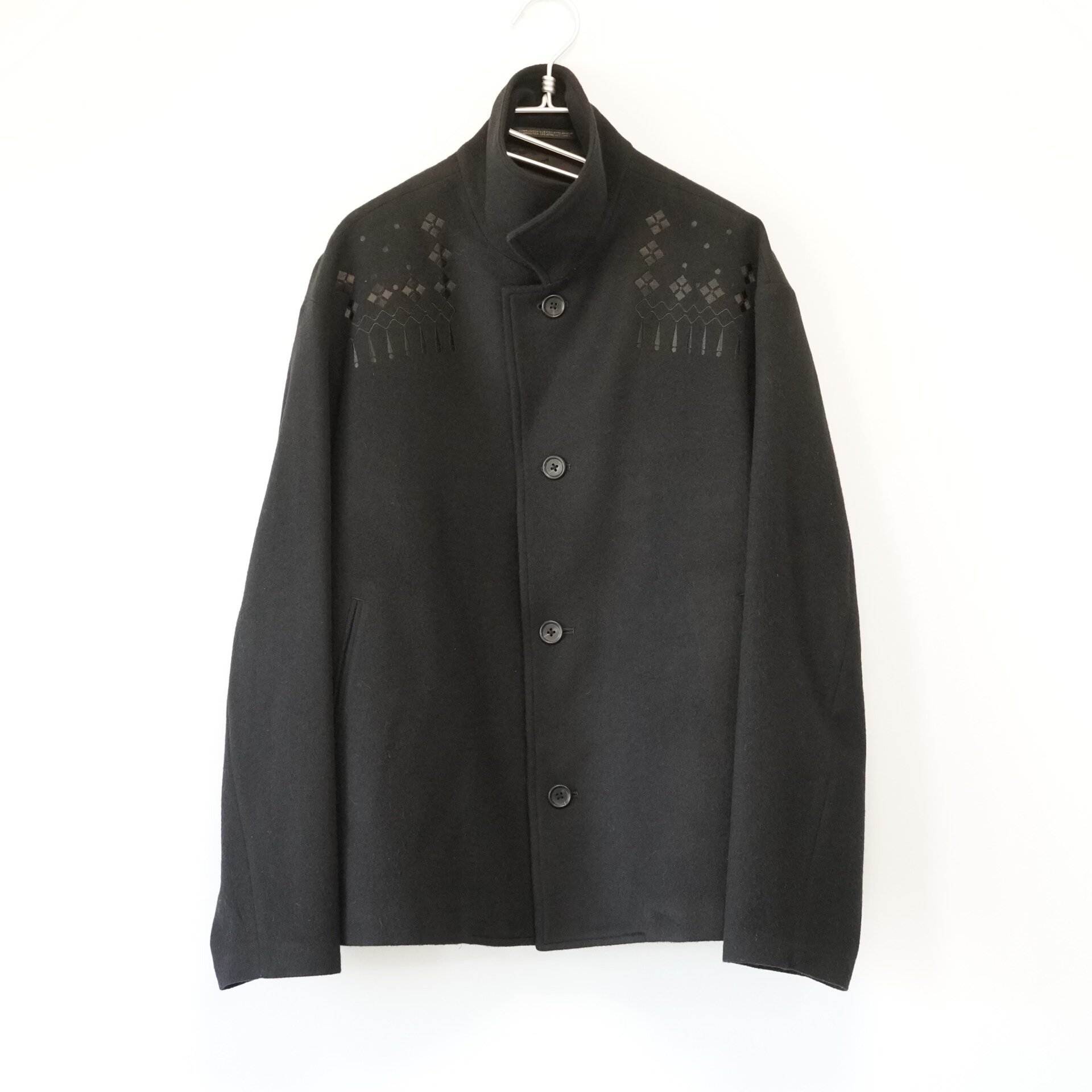 Yohji Yamamoto 22AW Black Embroidered Jacket